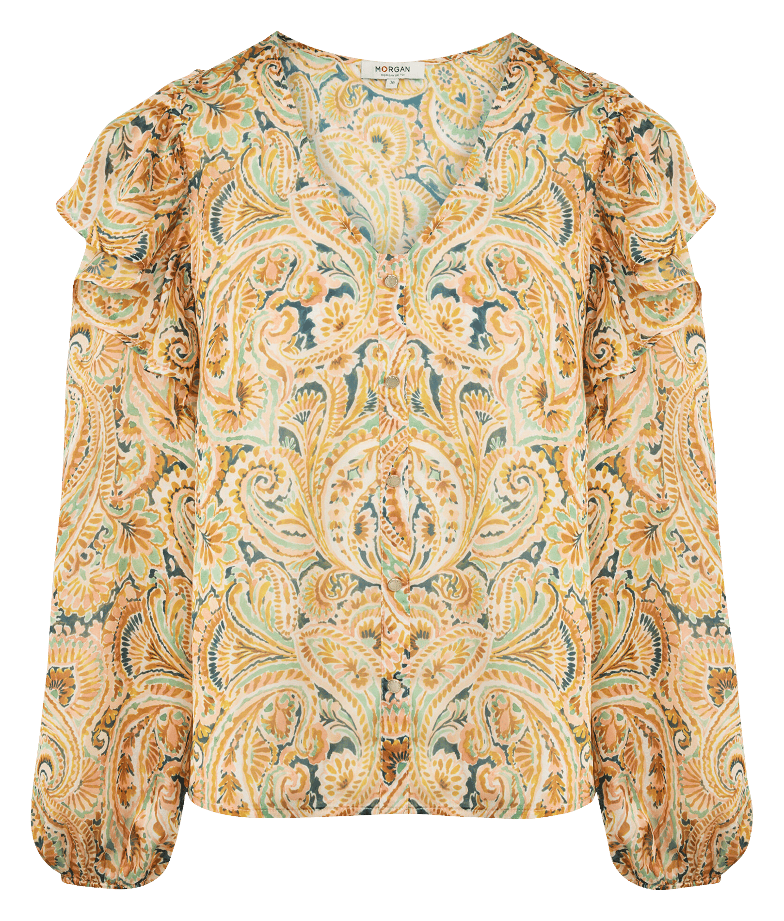 Top imprimé col v MORGAN Multicolore