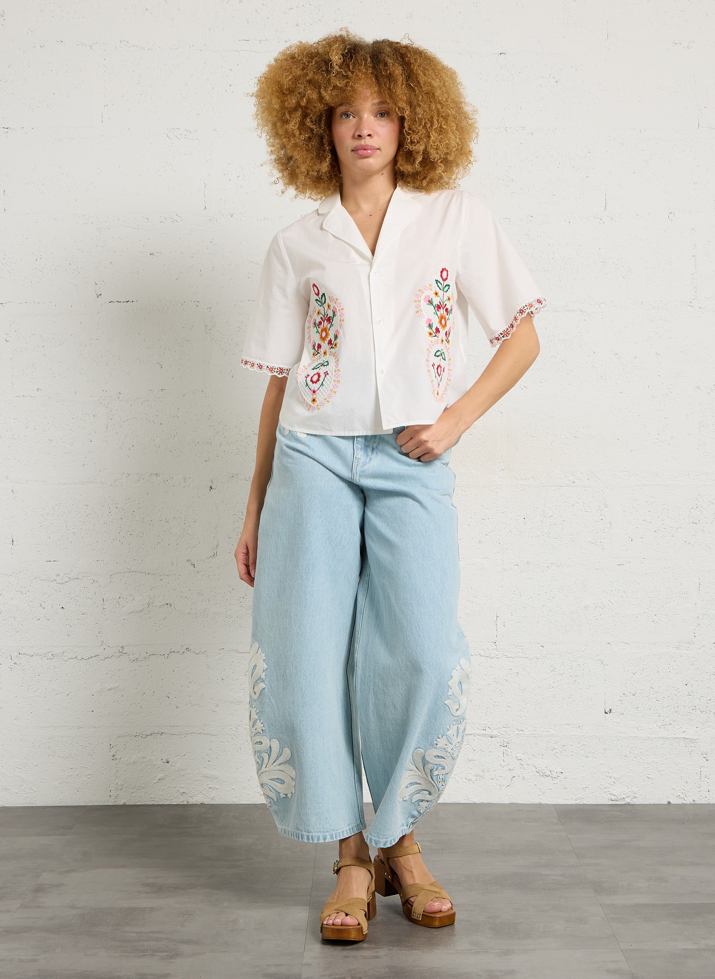 Oversize-Bluse aus Bio-Baumwolle LOUISE MISHA Weiss