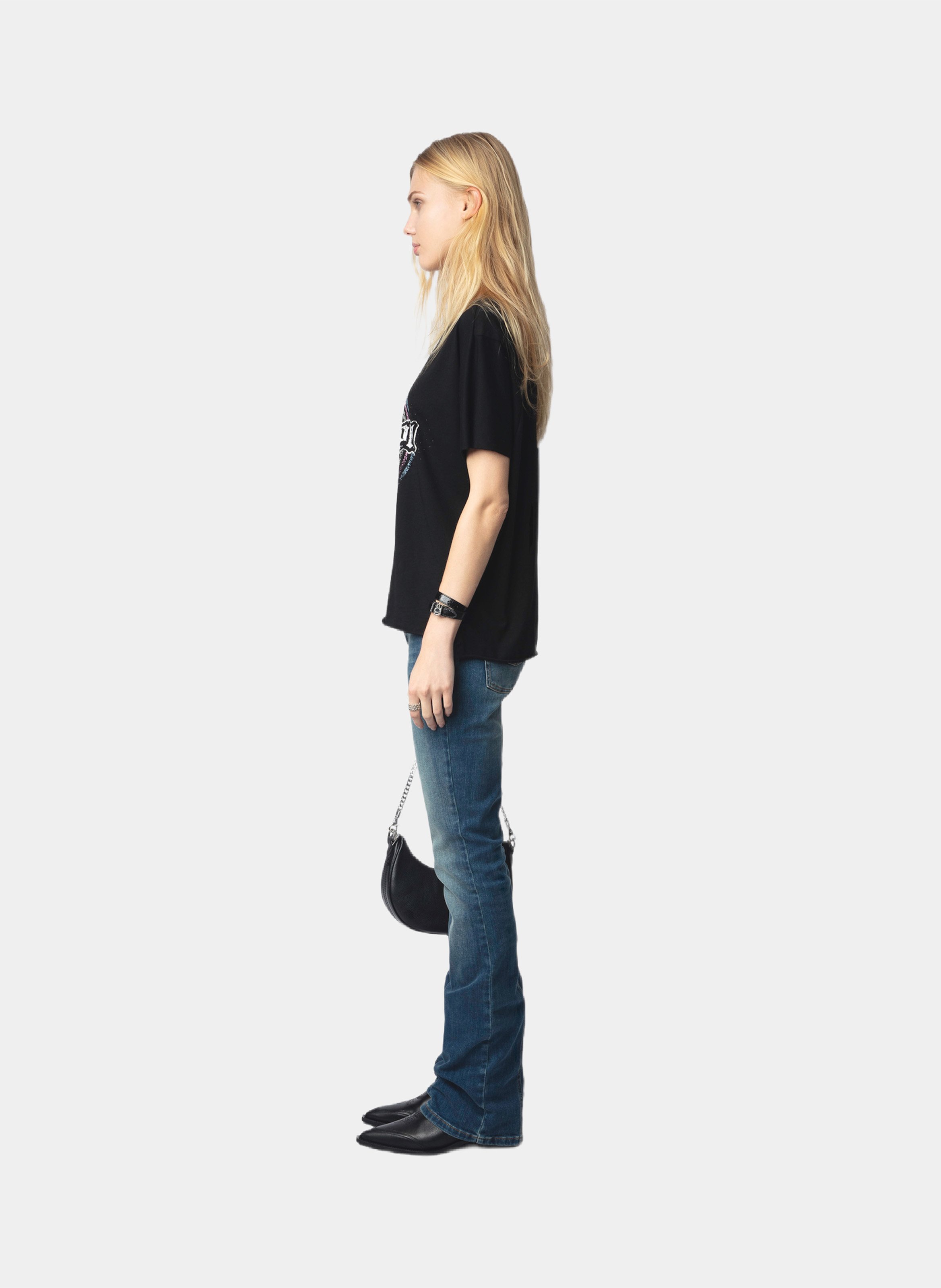 Tee-shirt imprimé en coton bio ZADIG&VOLTAIRE Noir
