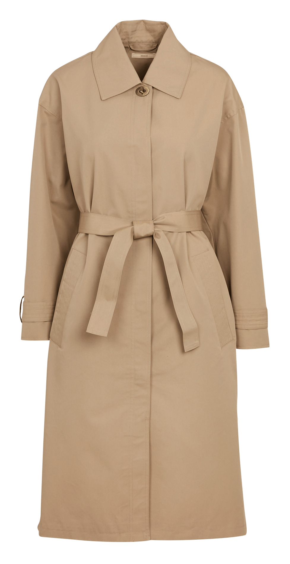 Langer Trenchcoat aus Baumwoll-Mix SESSUN Beige