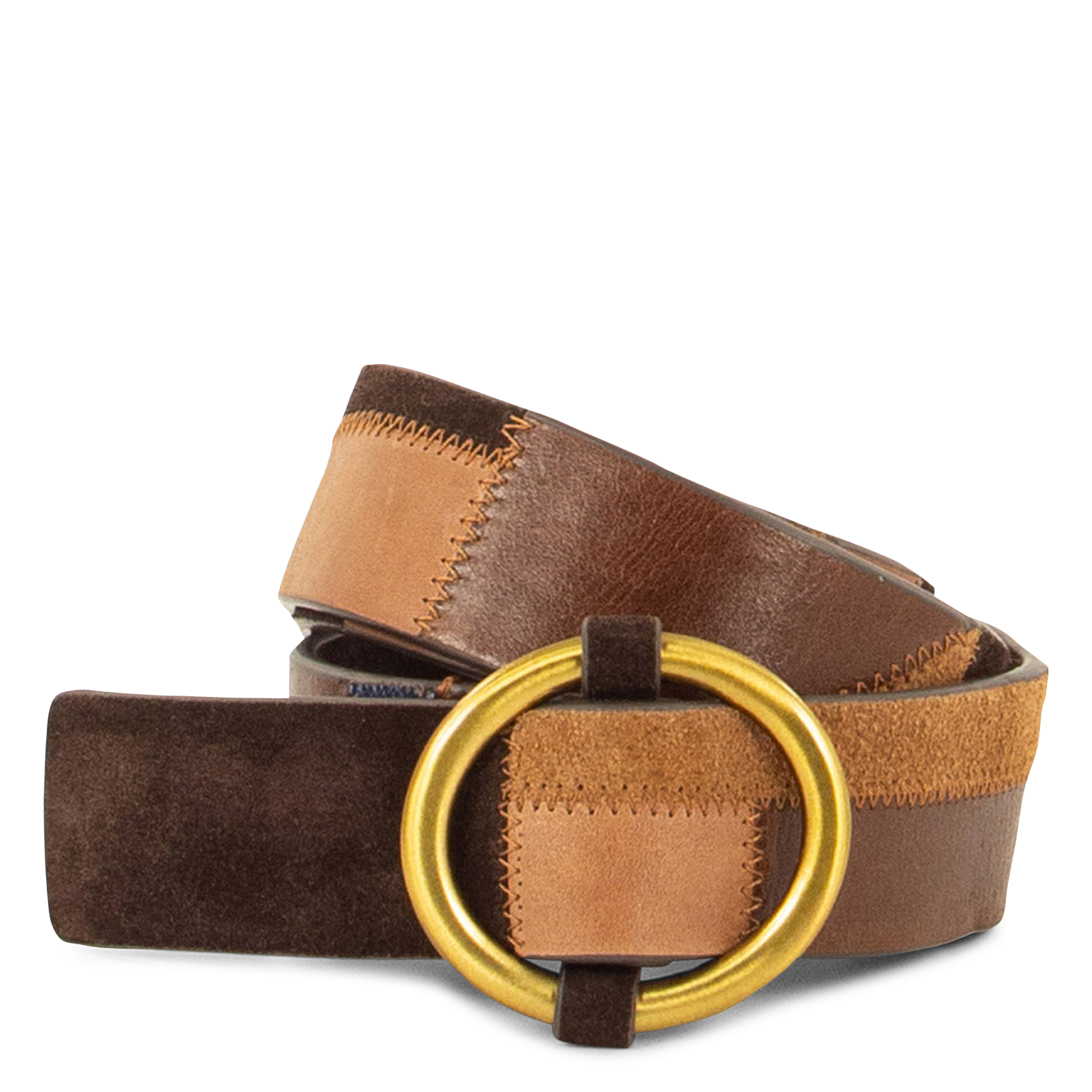 Ceinture en cuir patchwork  SESSUN Bleu