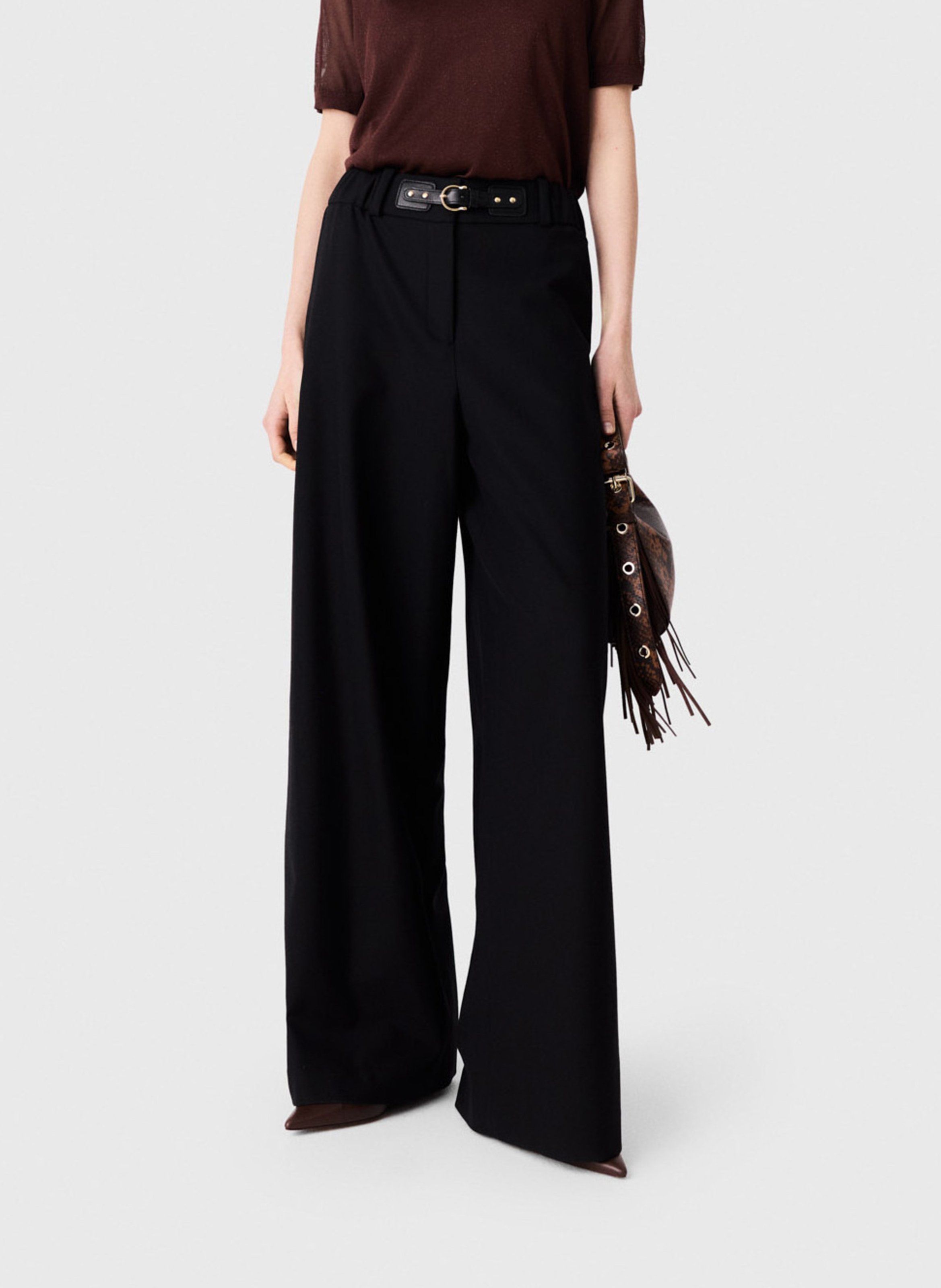 Pantalon large MAJE Noir