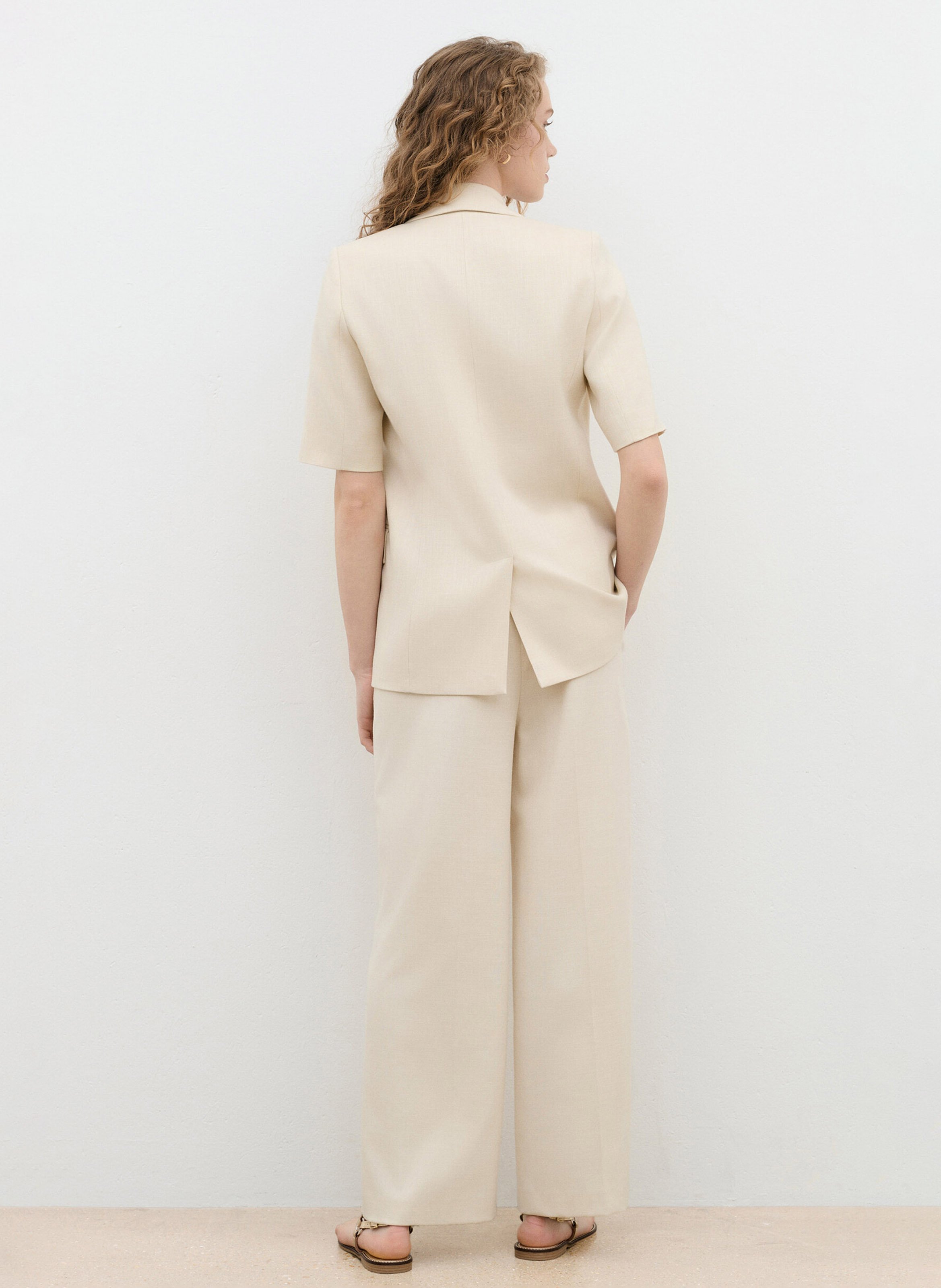 Fitted suit jacket CAROLL Beige