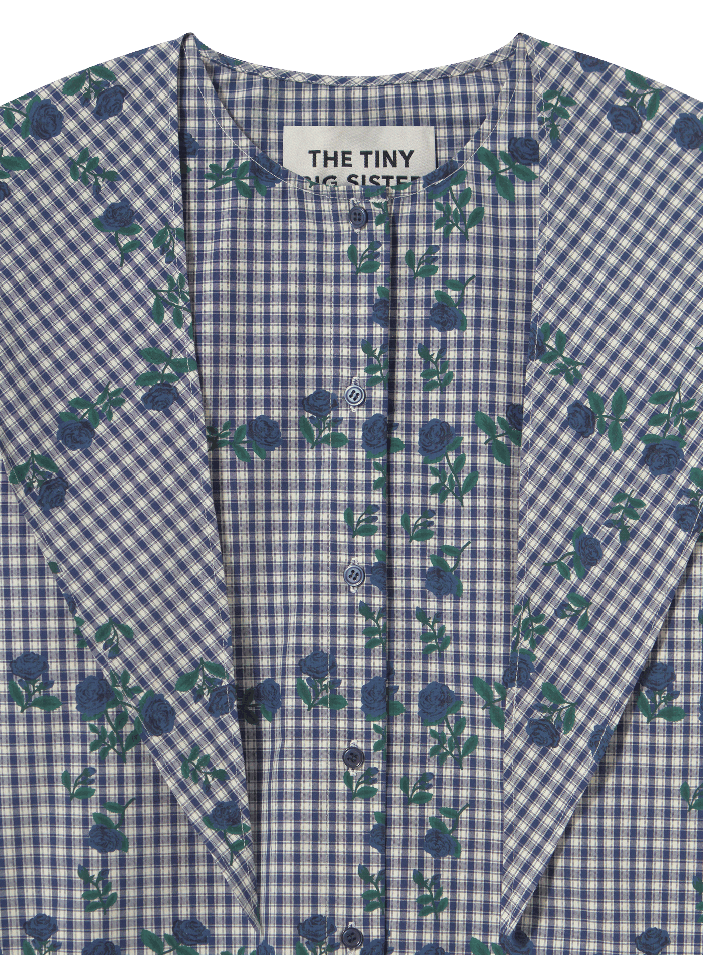 Printed cotton blouse THE TINY BIG SISTER Blue