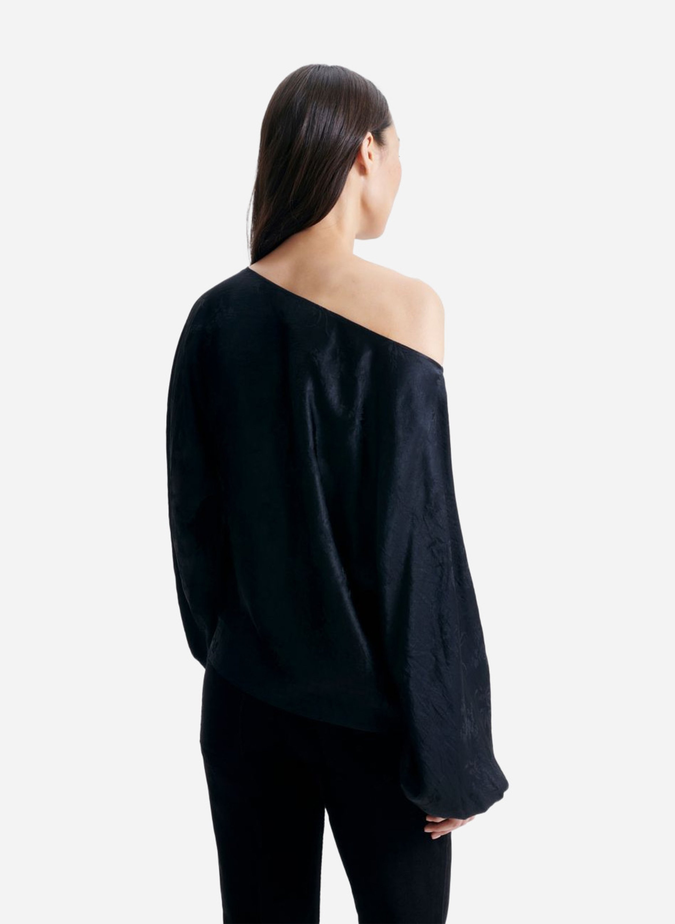 Wijde blouse met boothals VANESSA BRUNO Zwart