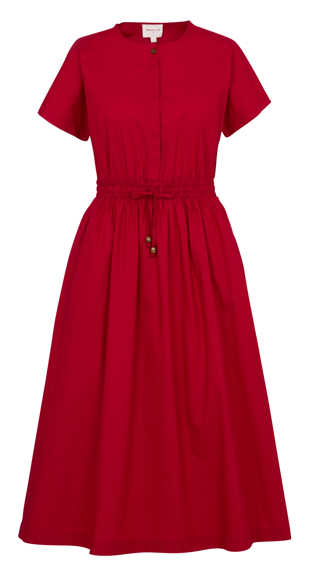 Long fitted cotton dress MAISON 123 Red