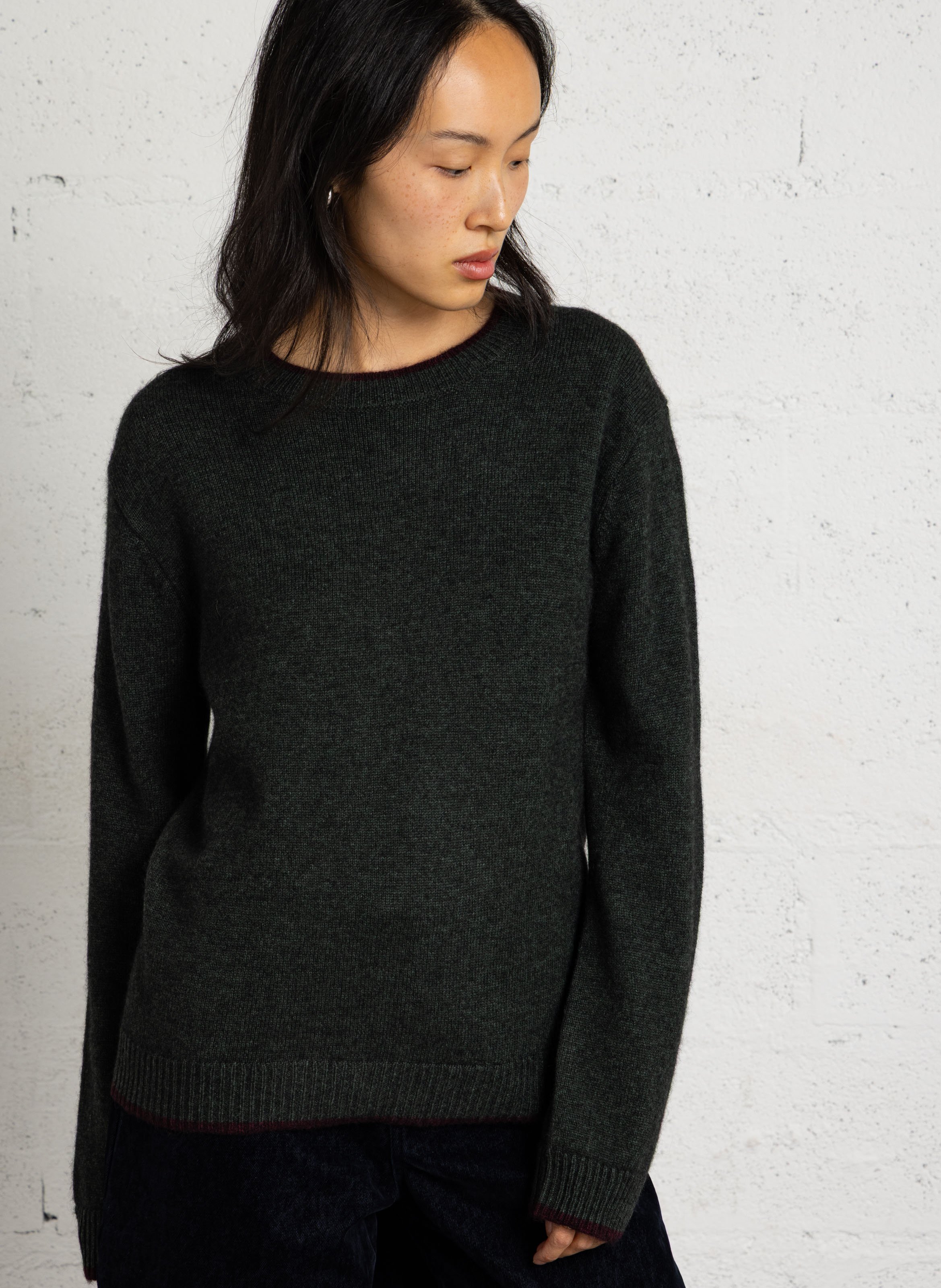 Pull droit col rond en laine MAISON 123