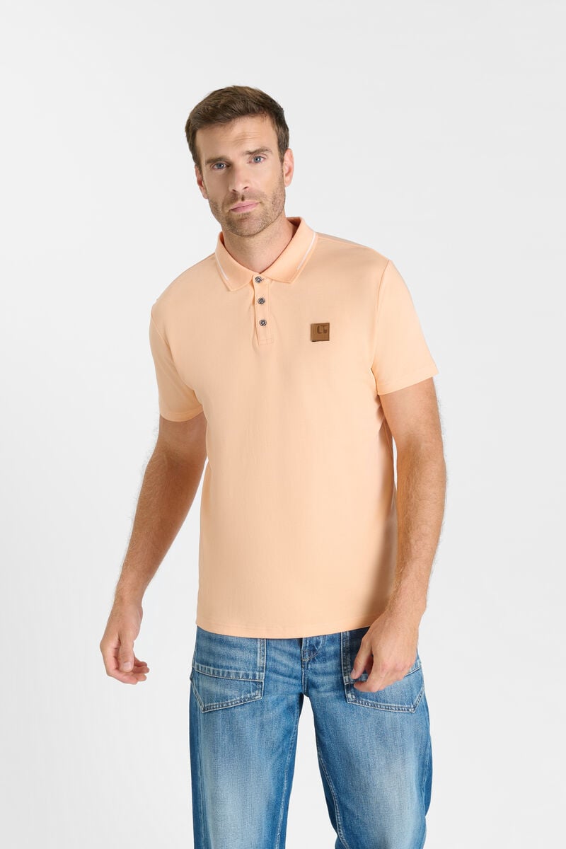 Button-Down Shirt Collar Polo LE TEMPS DES CERISES Orange