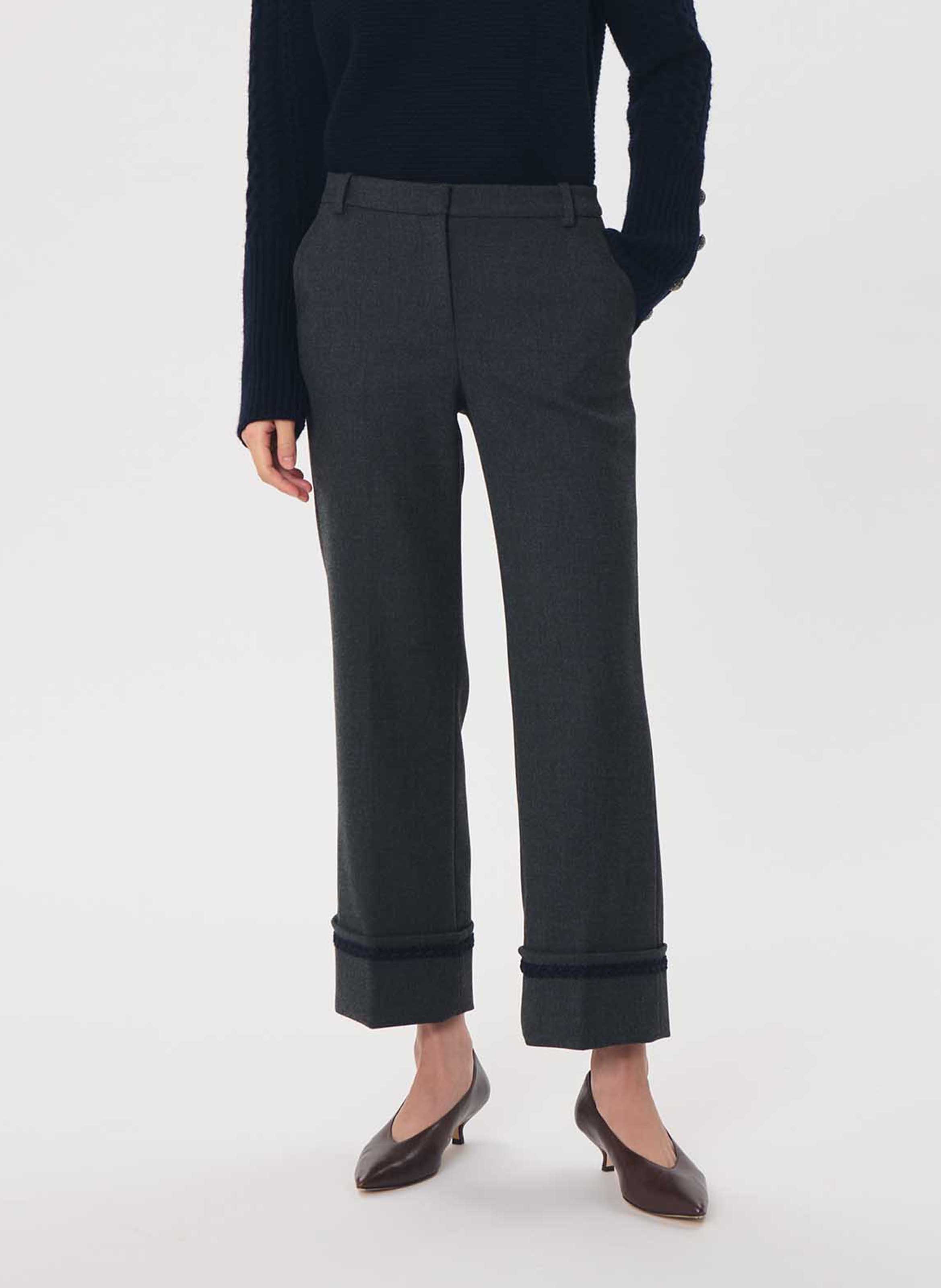 Plain straight trousers TARA JARMON Grey