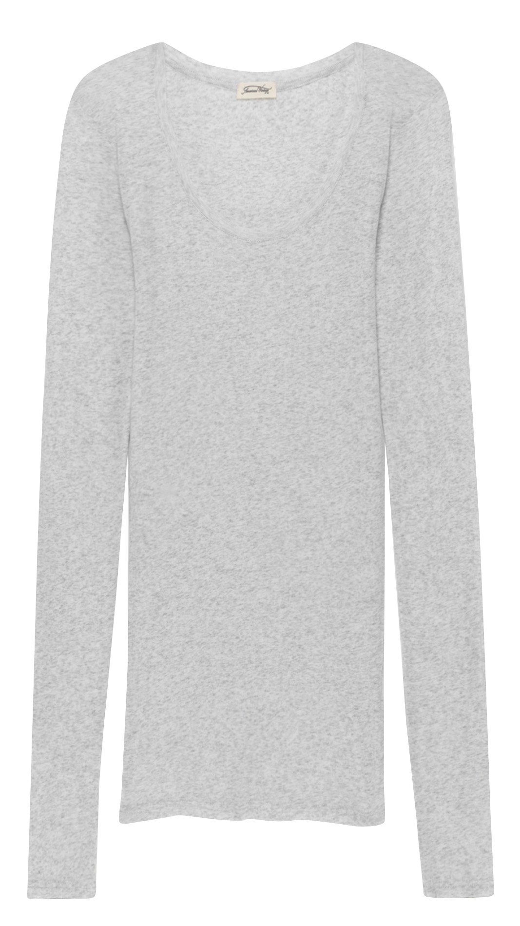 Tee-shirt moulant à col rond en coton AMERICAN VINTAGE