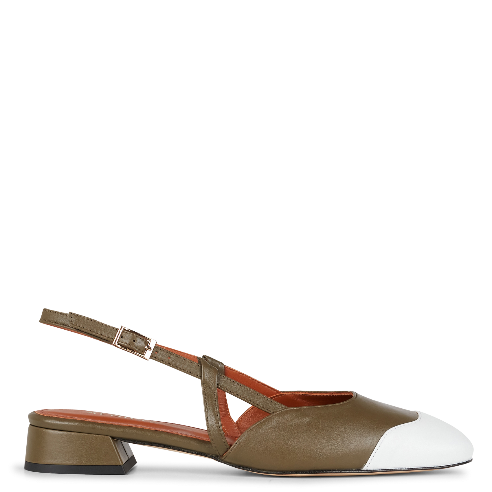 Leren Pumps Met Hak Dusty Olive Alohas - Dames | Place des Tendances