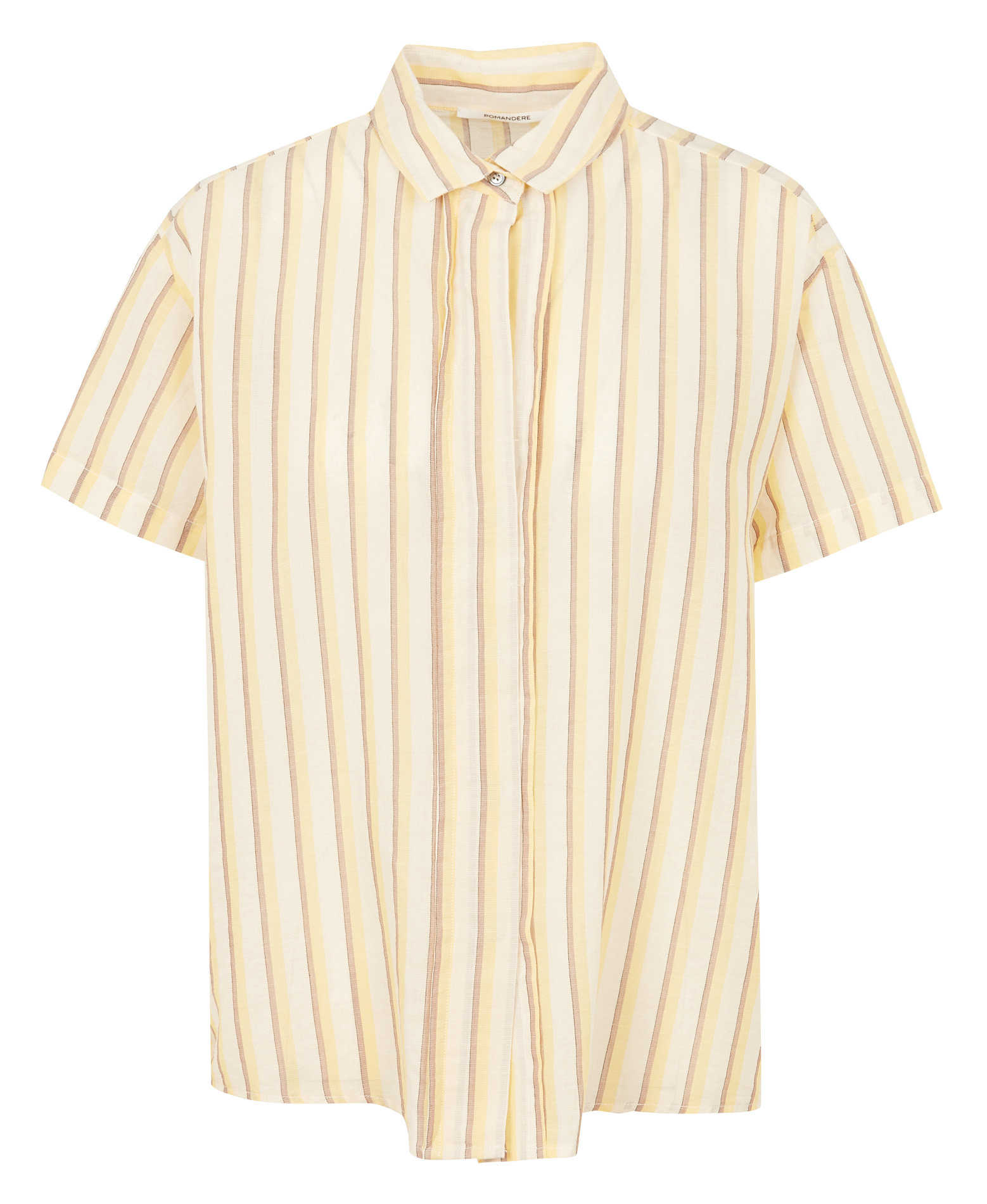 Chemise ample col classique en coton mélangé  POMANDERE Rayé