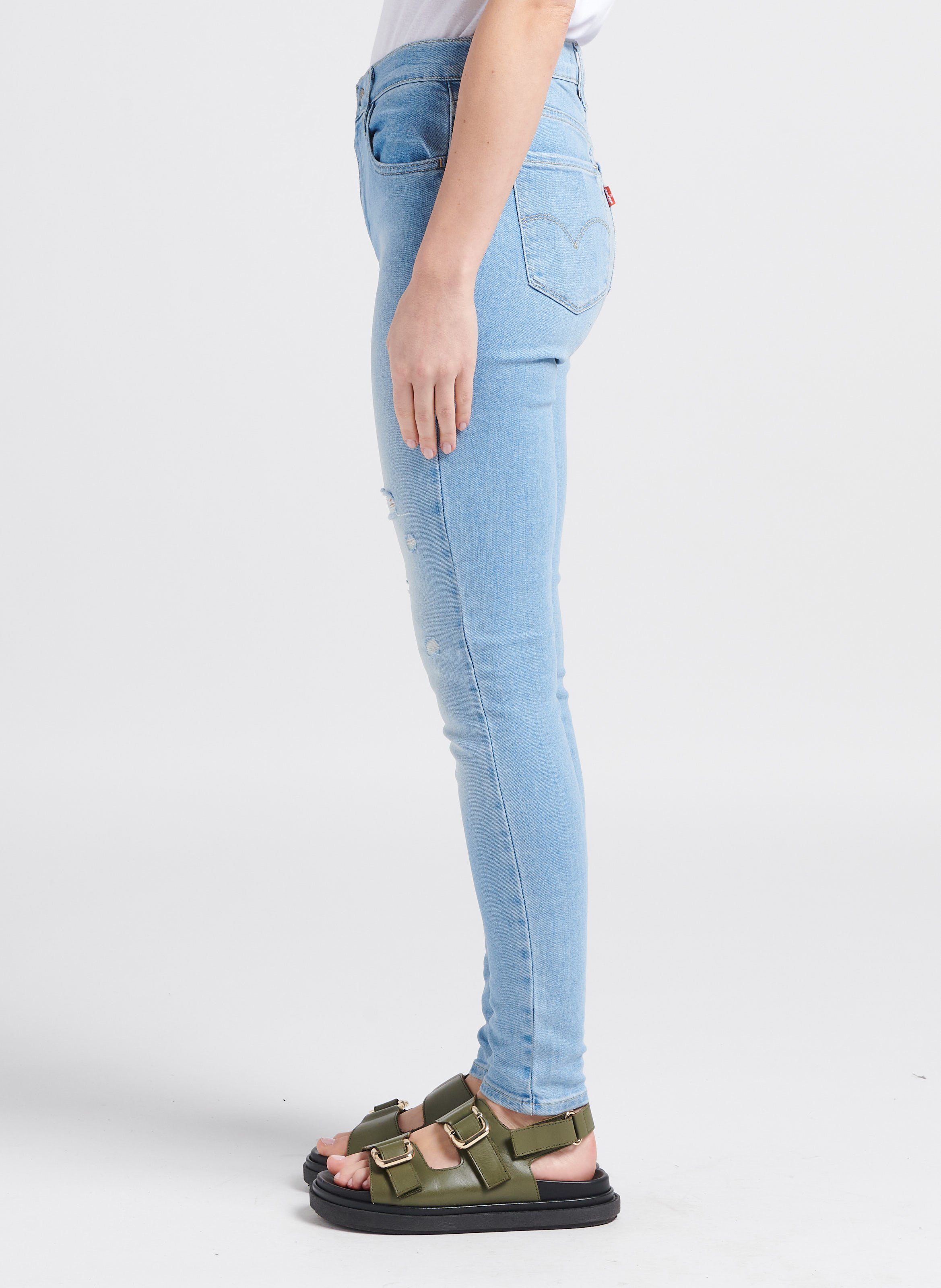 Jean skinny taille haute en coton mélangé LEVI'S Jean Stone