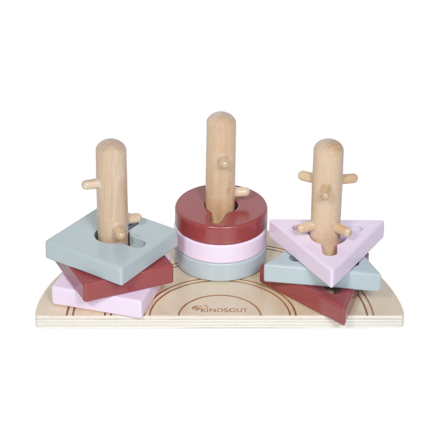 Elias rainbow peg puzzle KINDSGUT Pink