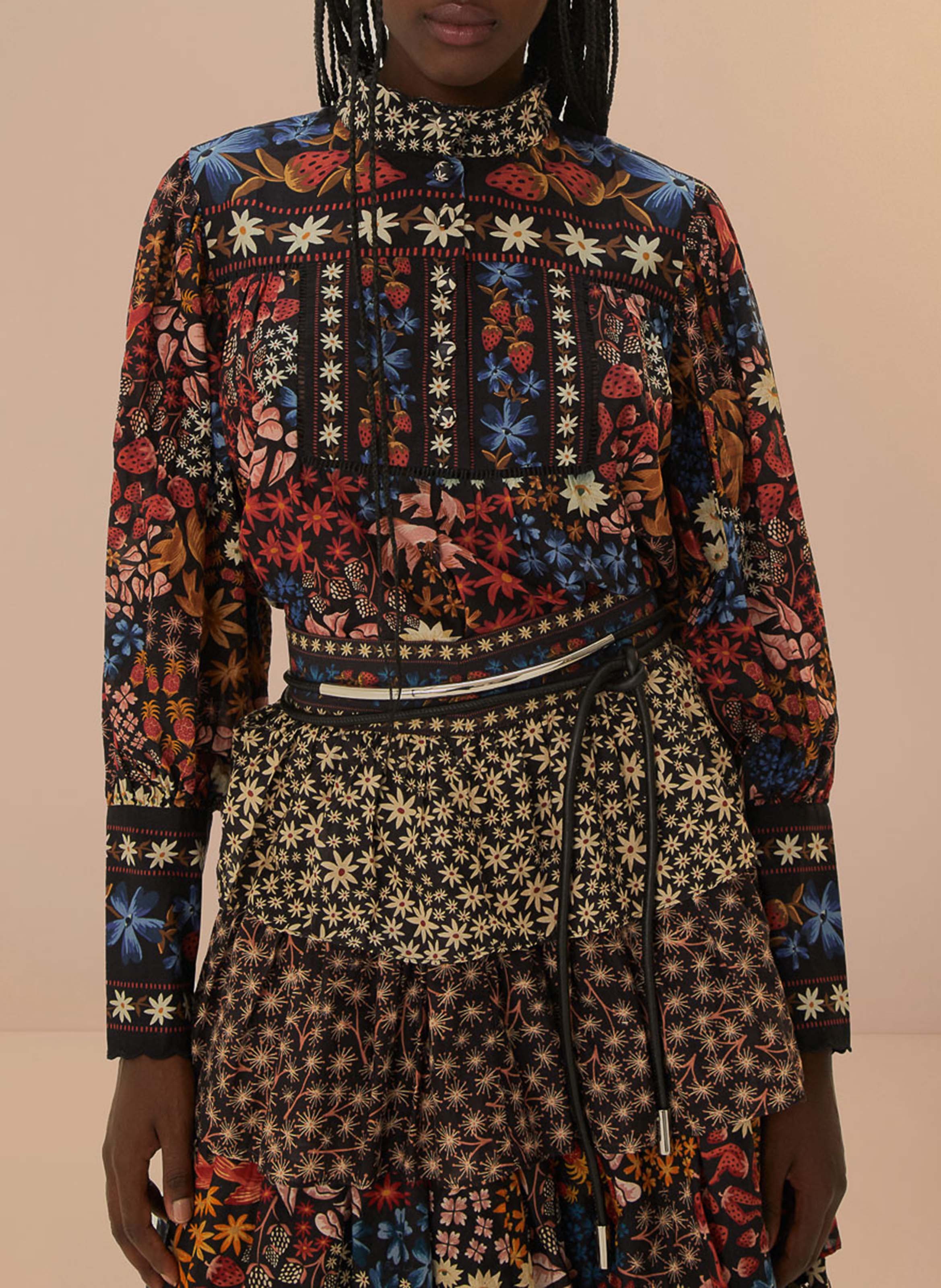 Floral cotton blouse FARM RIO Multicolored