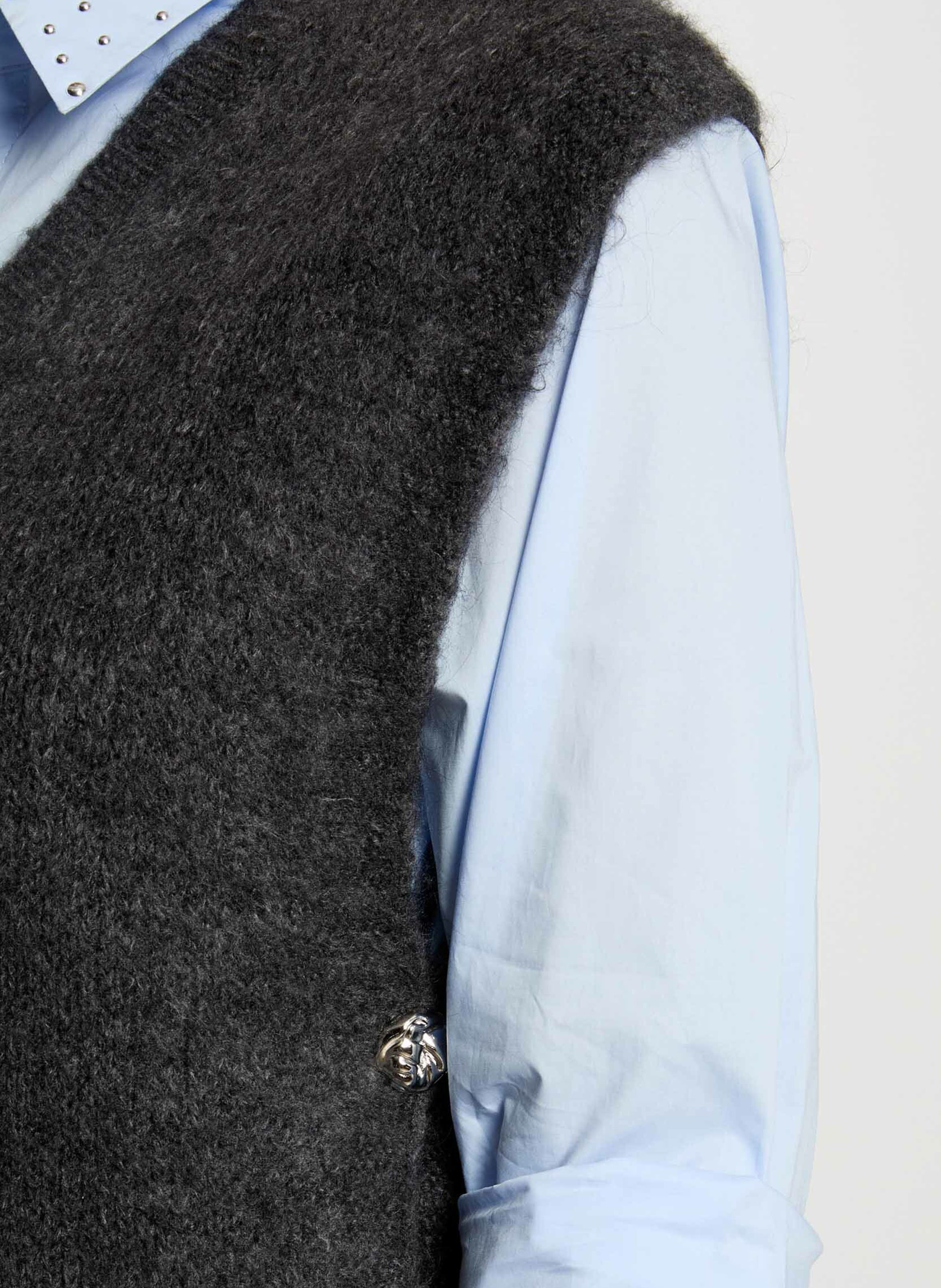 Pull col V  MORGAN Gris
