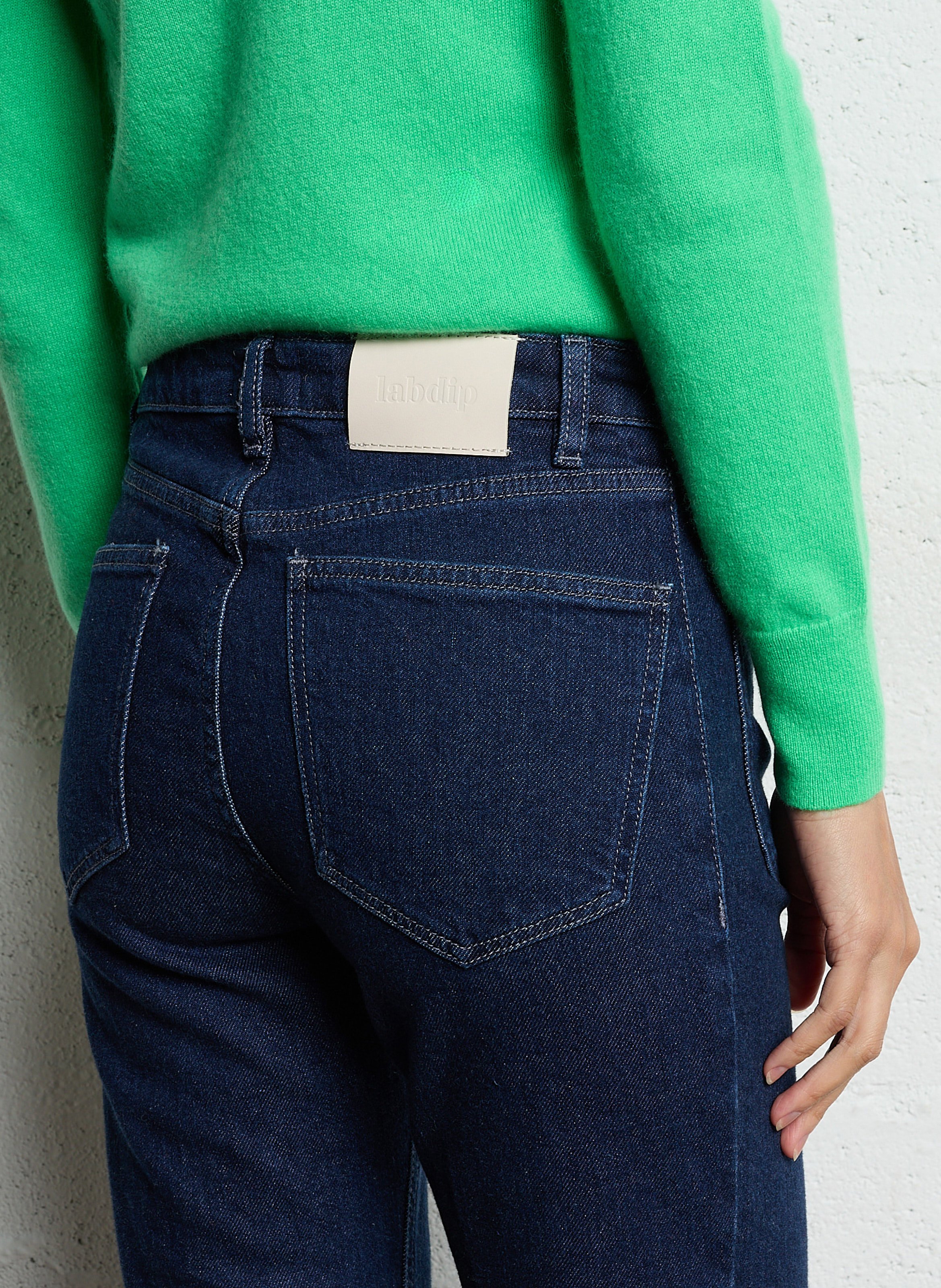 Jean bootcut en coton mélangé LAB DIP Bleu