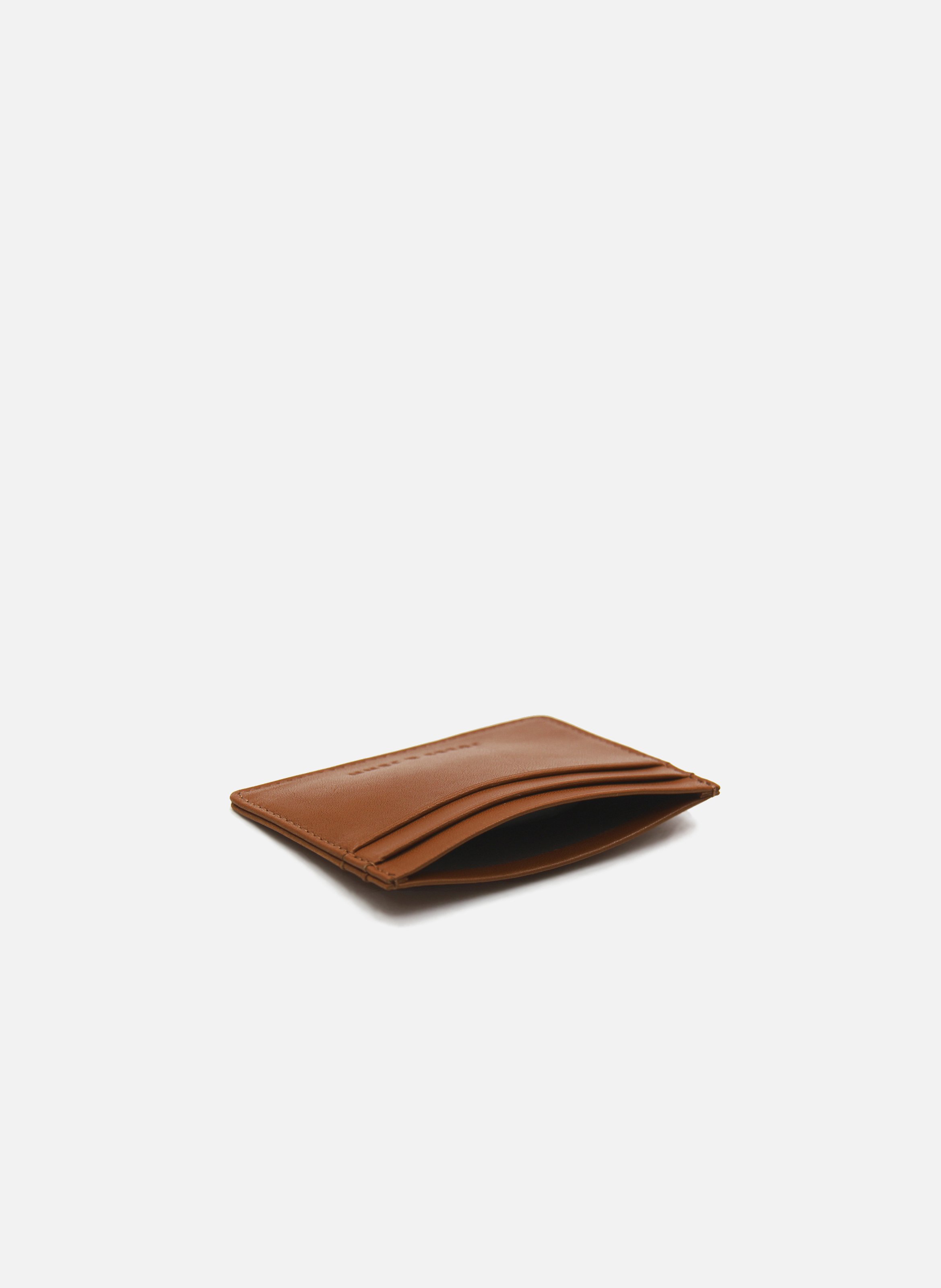 Leather card-holder JULES & JENN Orange