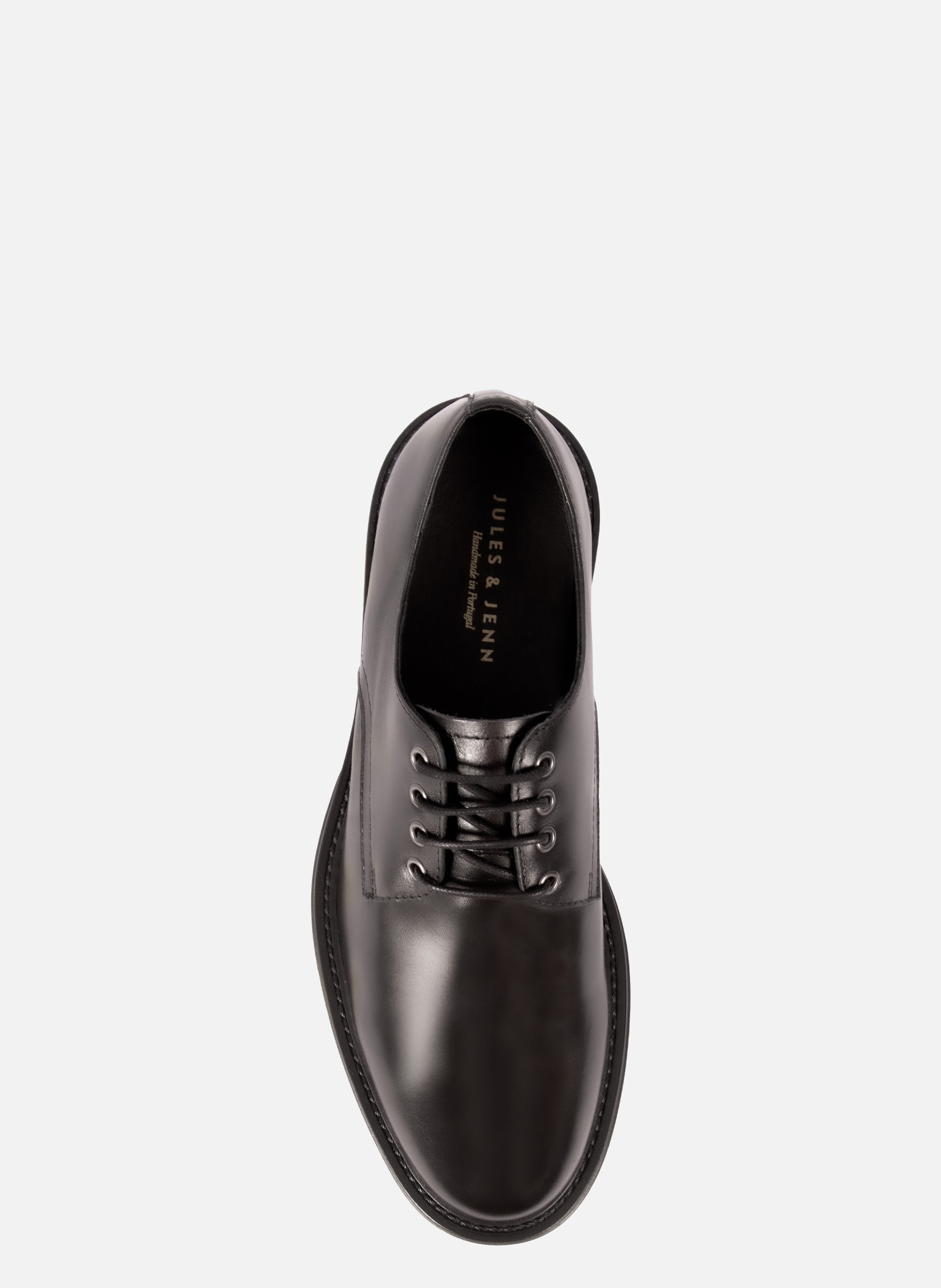 Rubber leather derbies JULES & JENN Black