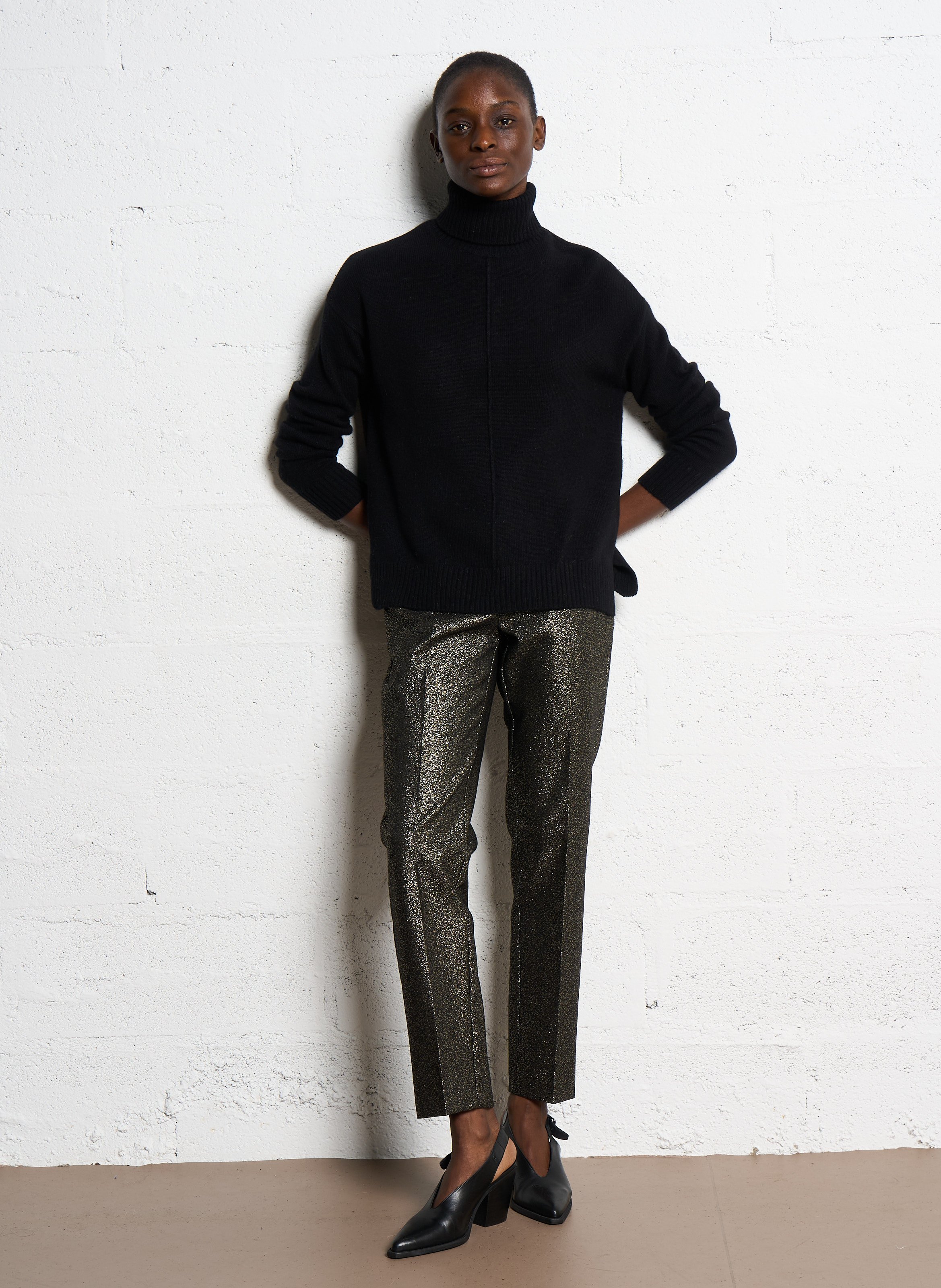 Pull col roulé en laine SUD EXPRESS Noir