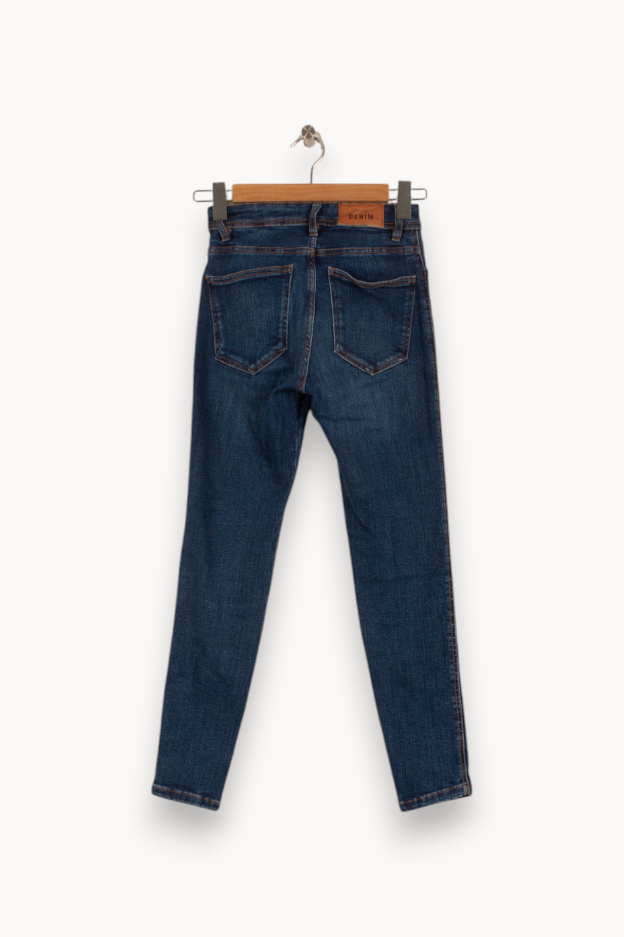 Cropped slim jeans with studs SEZANE - Seconde main Blue