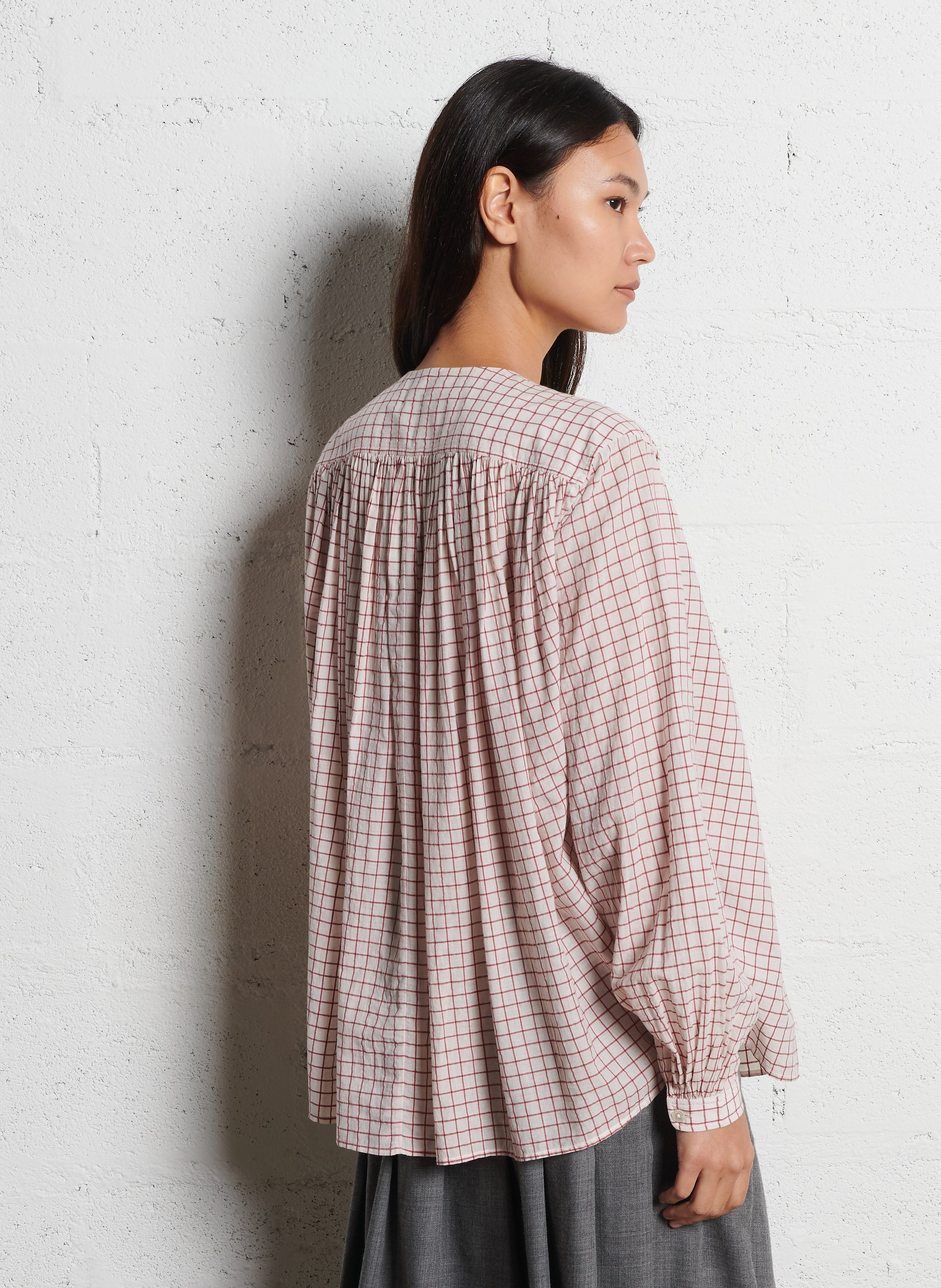 Weite Baumwollbluse LAURENCE BRAS Rot