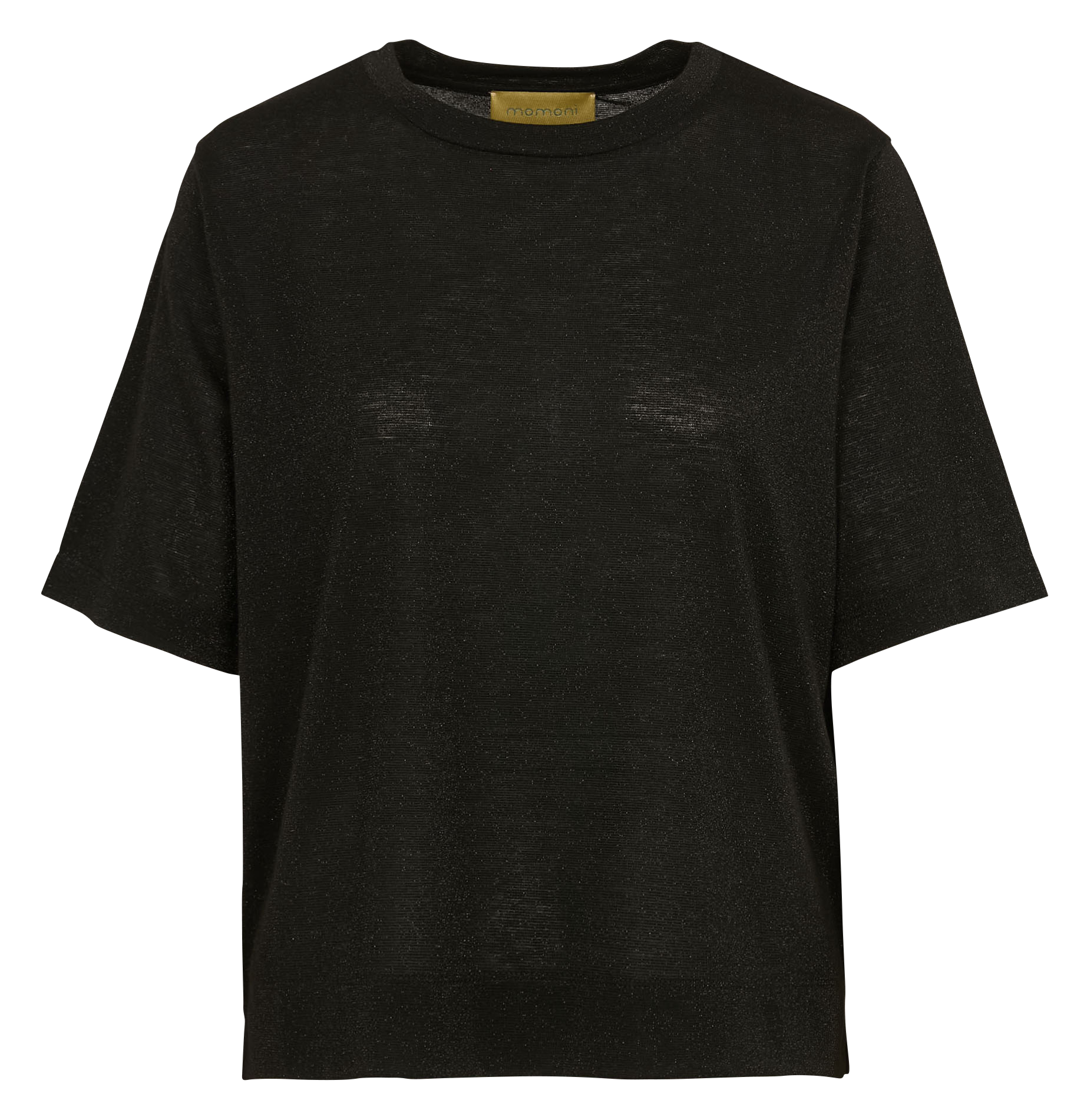 Rundhals-T-Shirt mit Pailletten IORA Nero