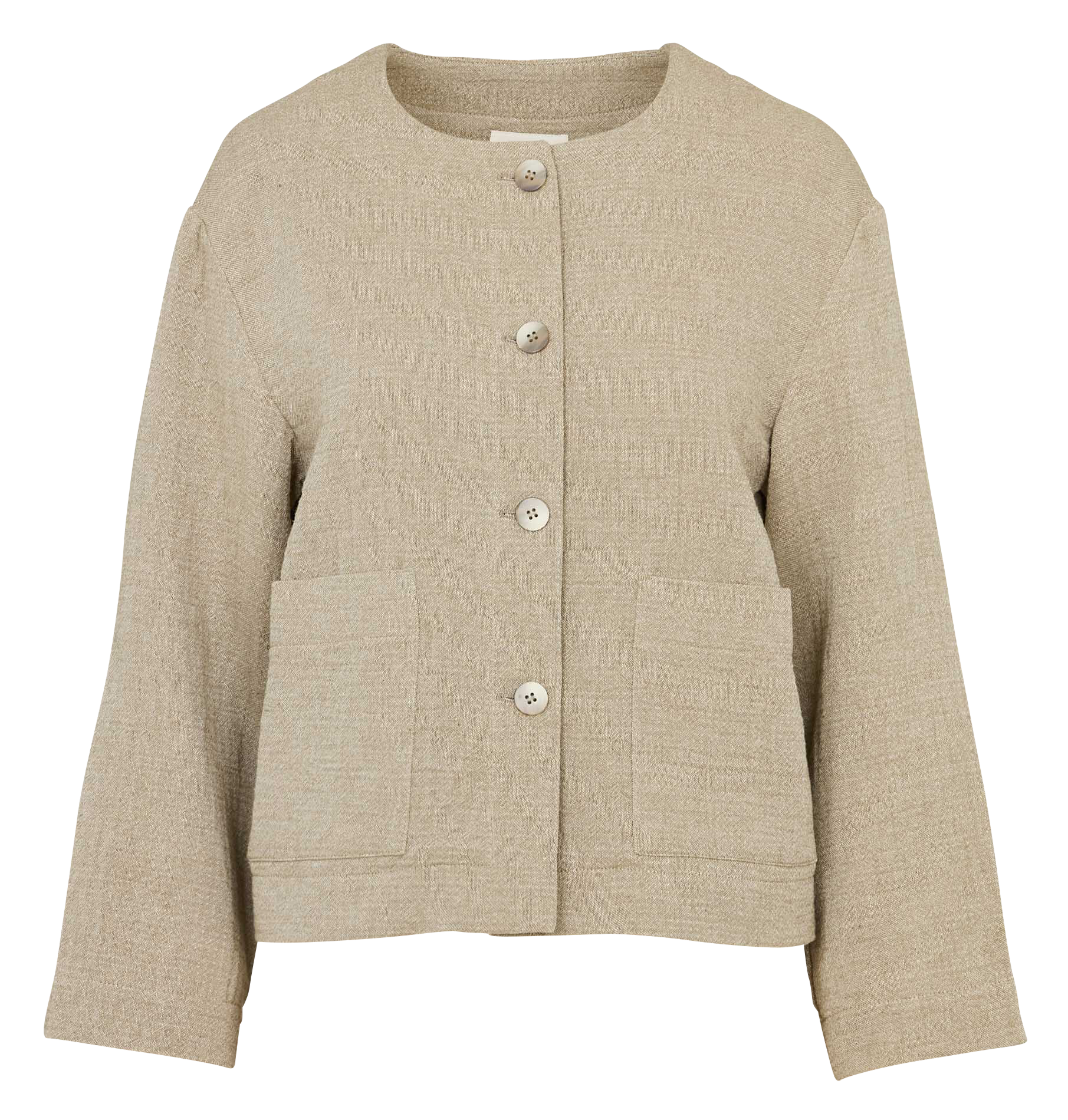 Short buttoned solid color jacket MAISON 123 Green