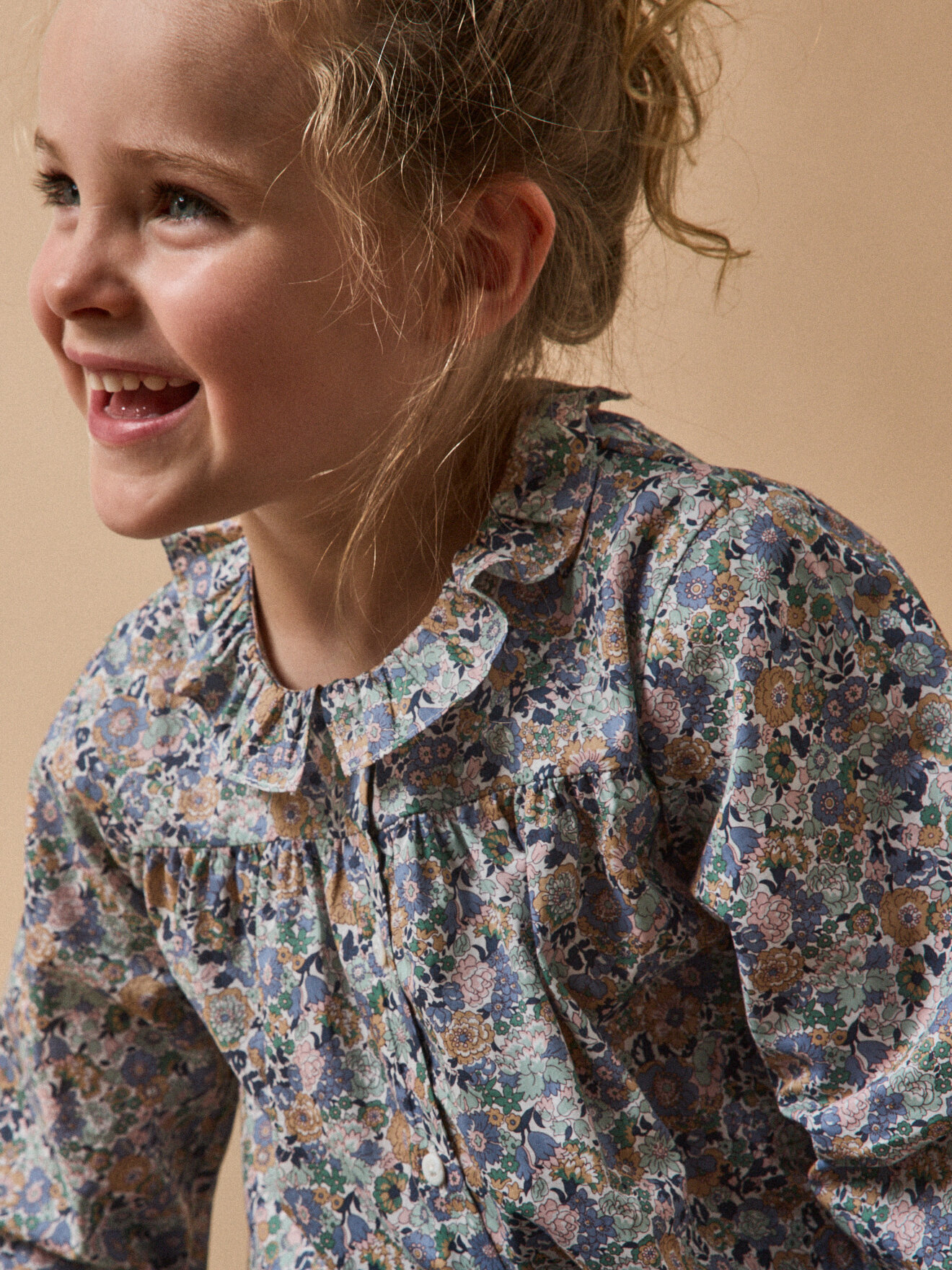 Annie May Liberty fabric shirt CYRILLUS Green