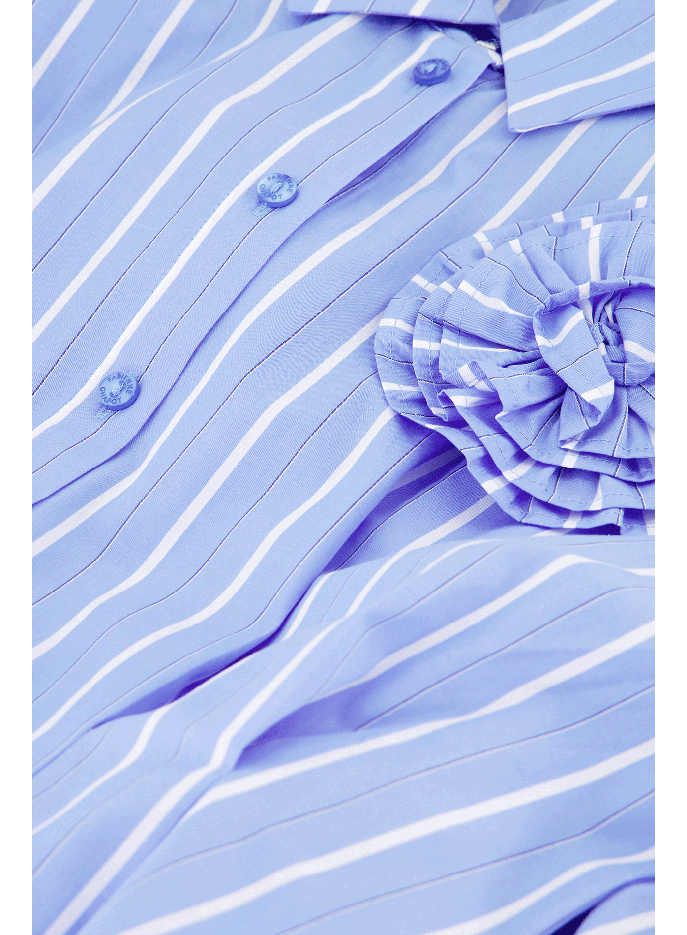 Chemise cintrée en coton FABIENNE CHAPOT Bleu