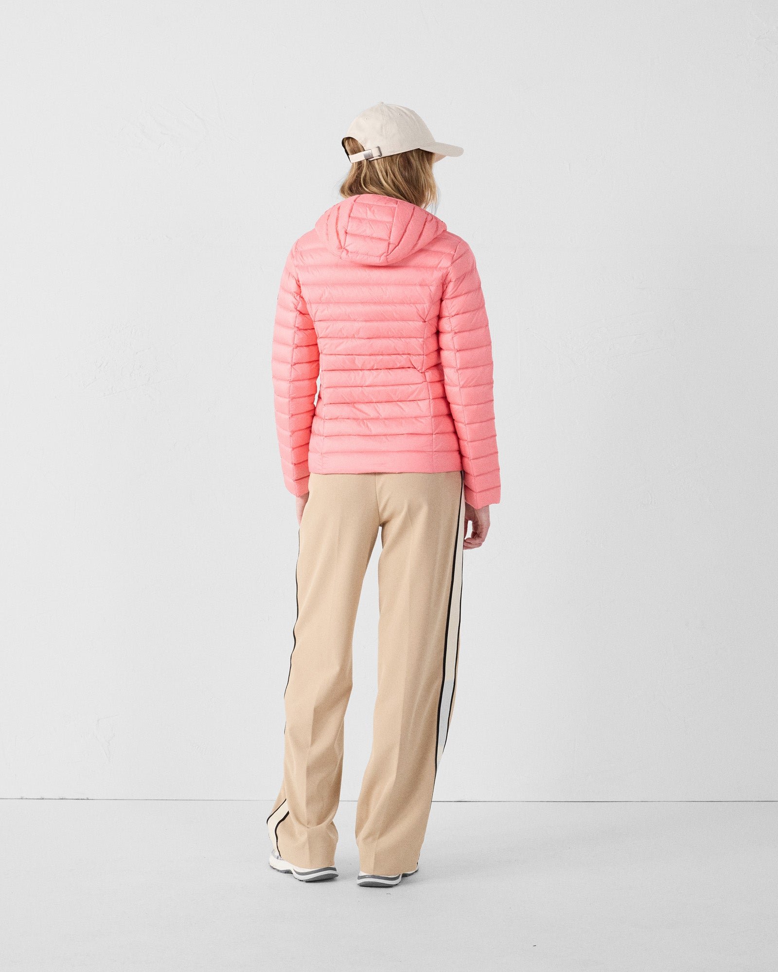 Lightweight hooded puffer jacket Cloe Pink