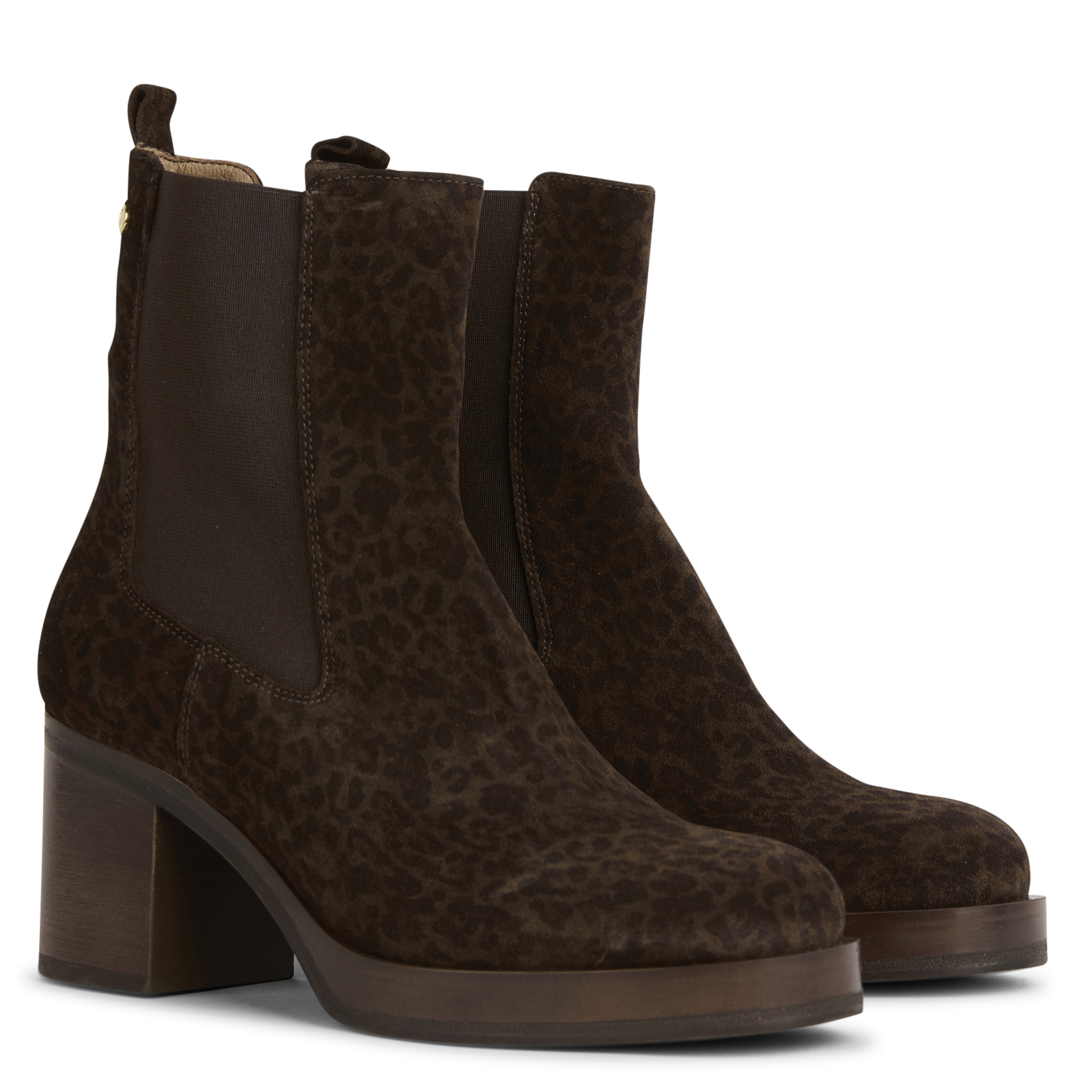 Boots à talons en cuir BOCAGE Marron