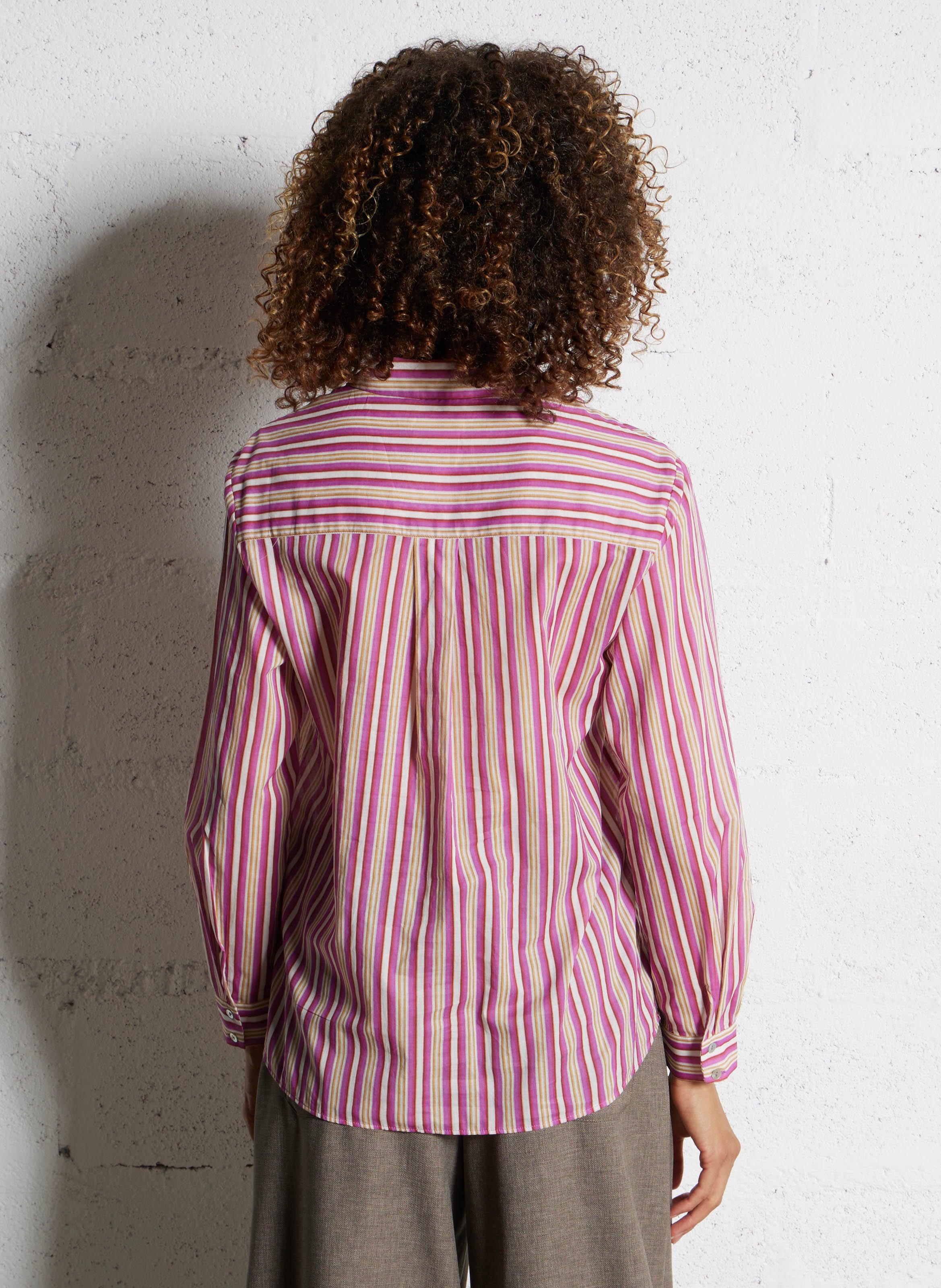 Chemise droite en coton MAISON 123 Violet