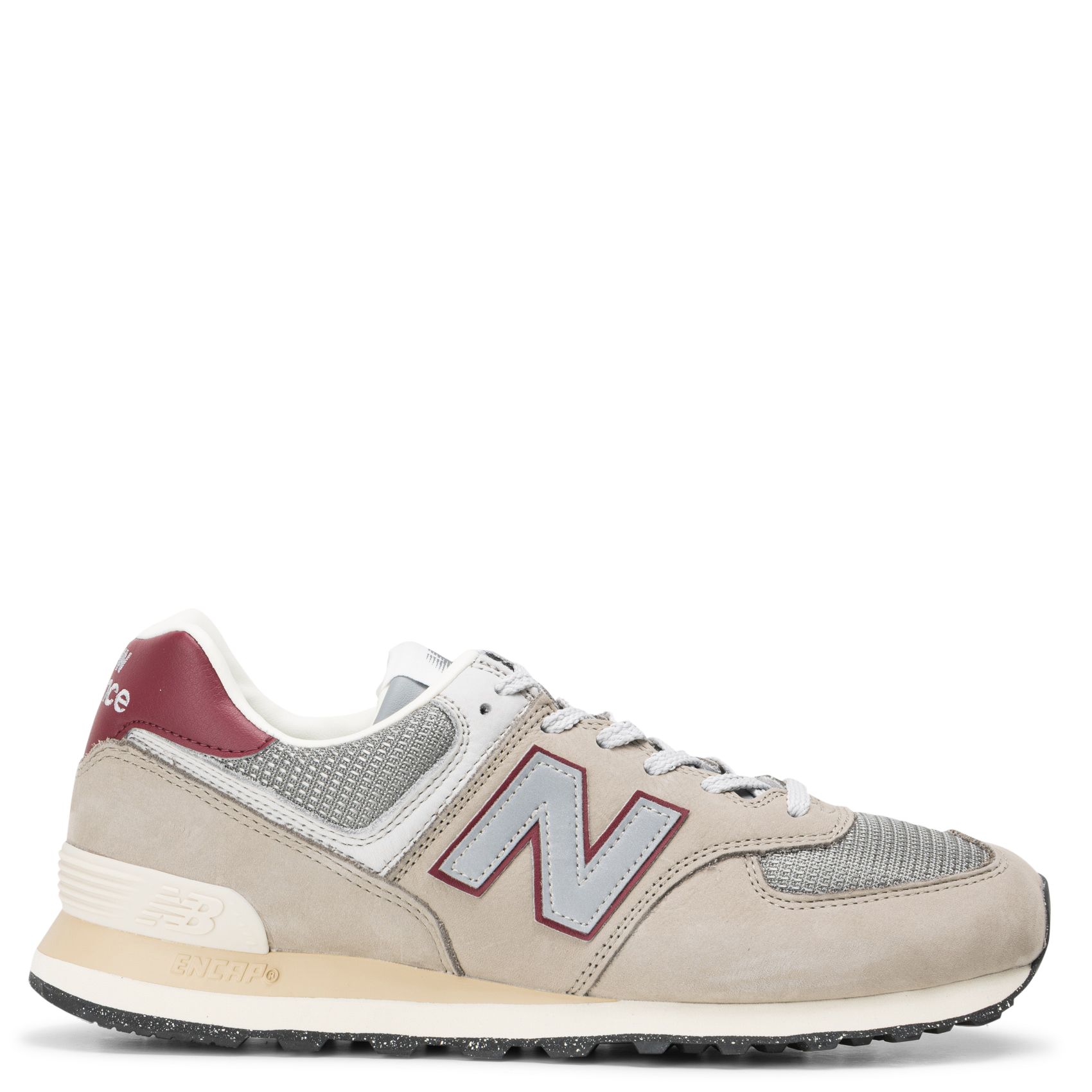 Low-top leather mix sneakers NEW BALANCE Beige