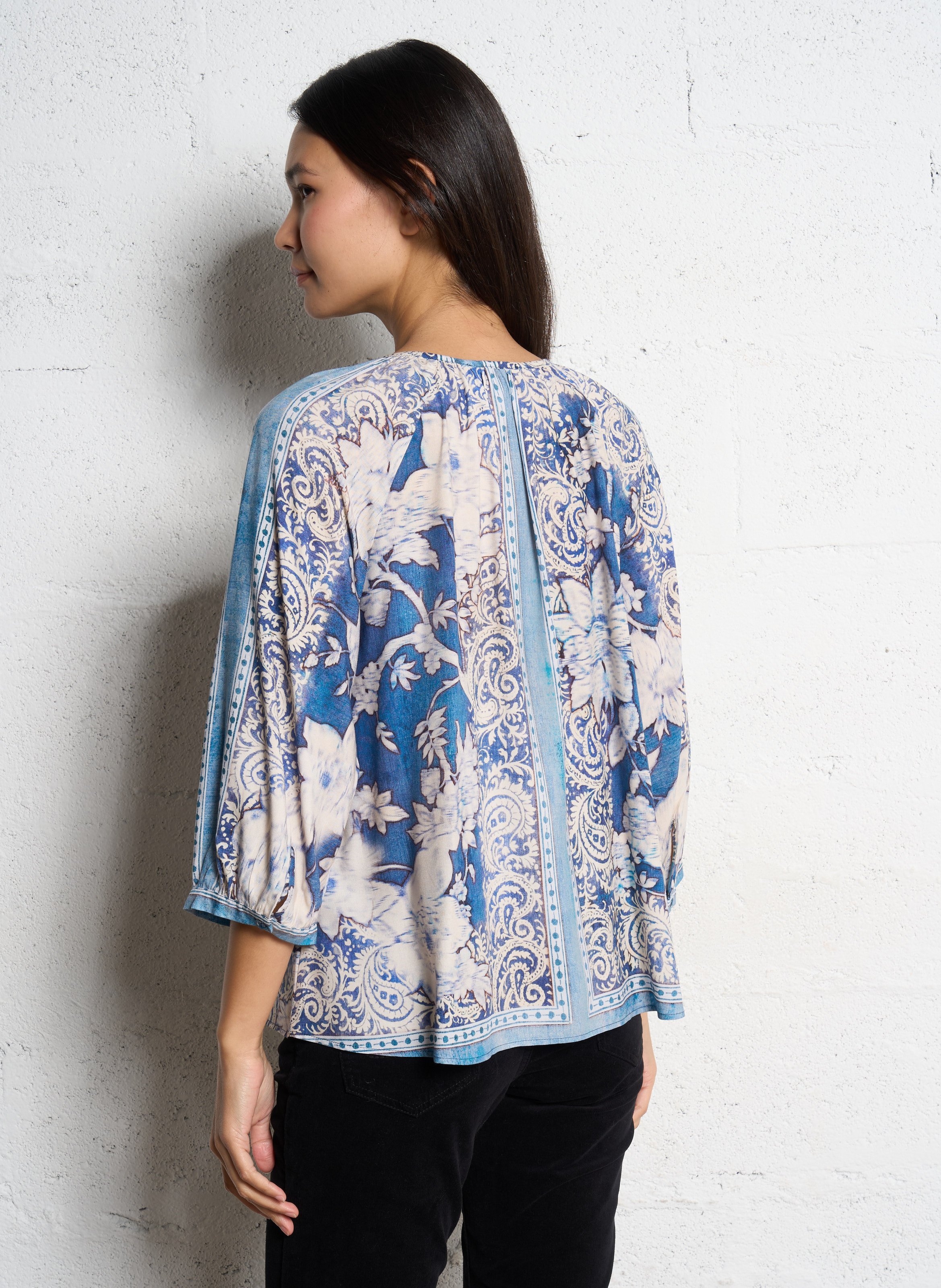 Blouse oversize imprimée SUD EXPRESS Bleu