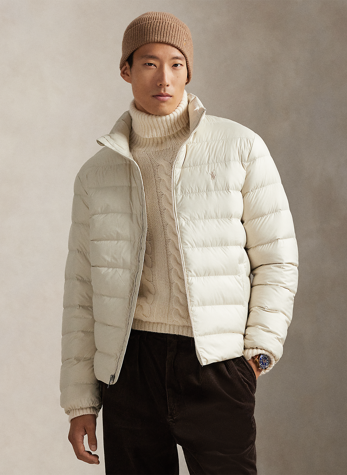 Daunenjacke mit Stehkragen POLO RALPH LAUREN Beige