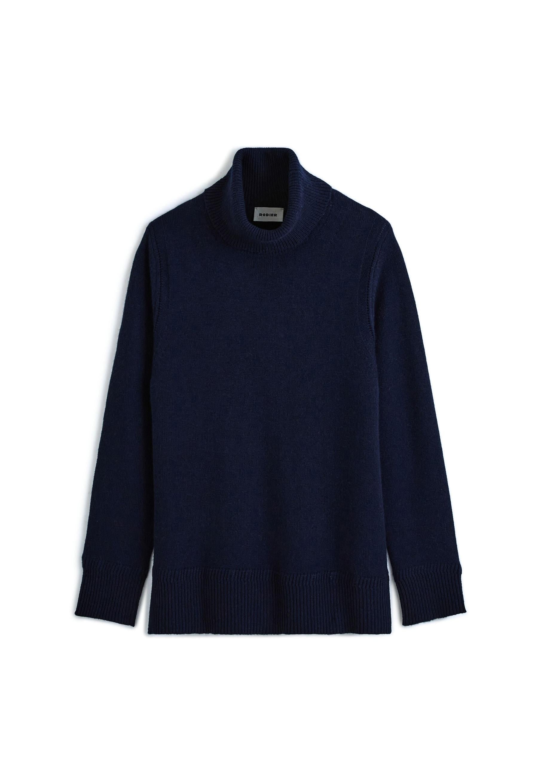 Oversized cashmere turtleneck sweater RODIER Blue