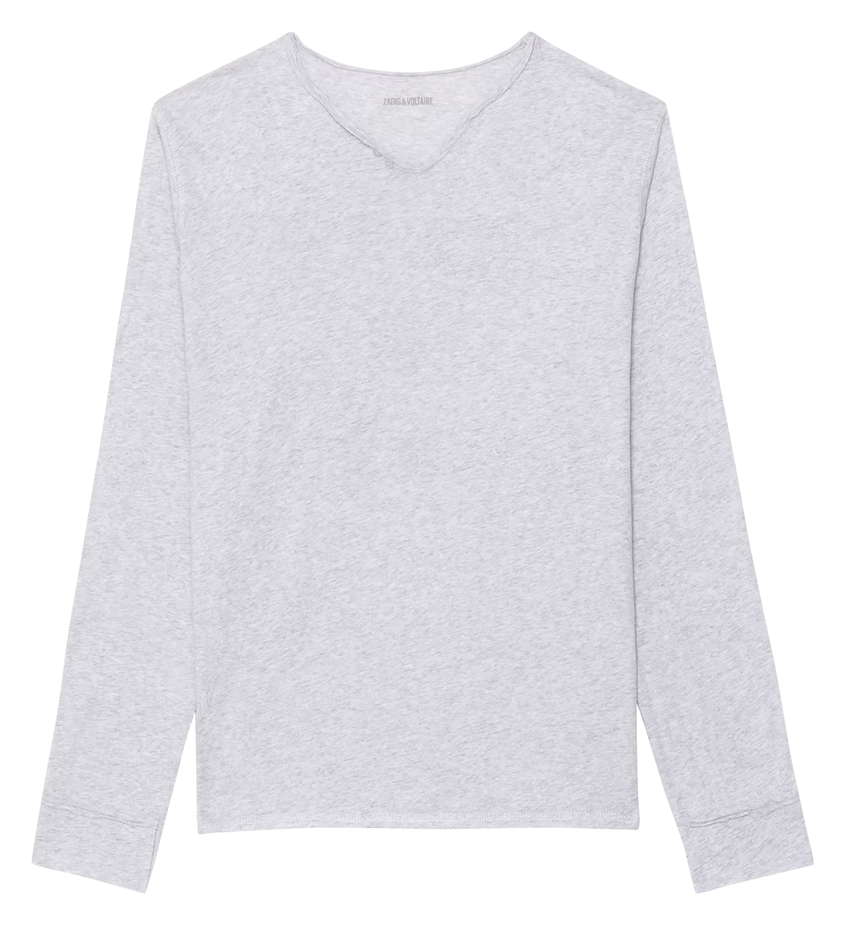 Straight-cut cotton henley T-shirt ZADIG&VOLTAIRE Grey