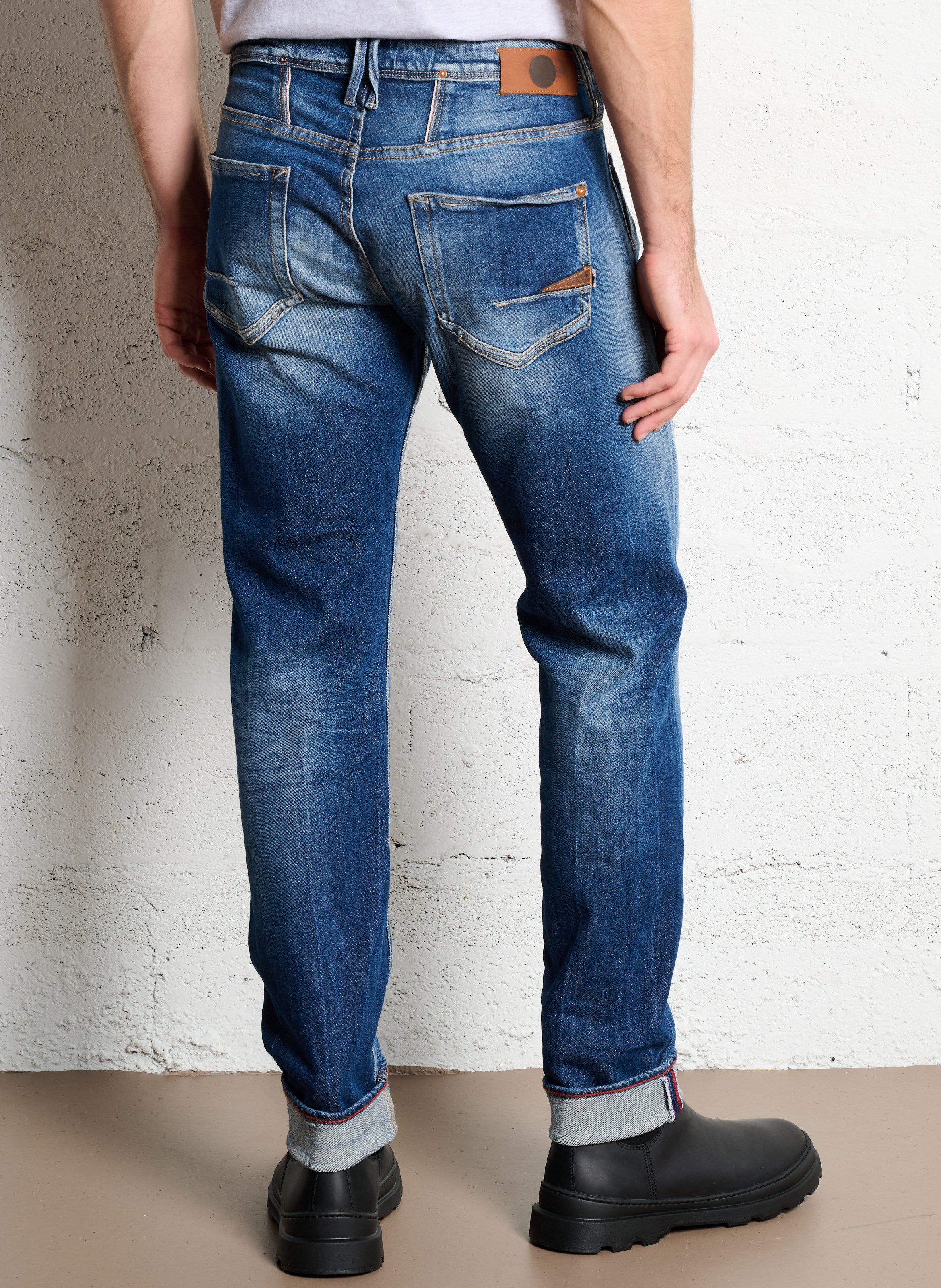 Faded straight jeans LE TEMPS DES CERISES Blue