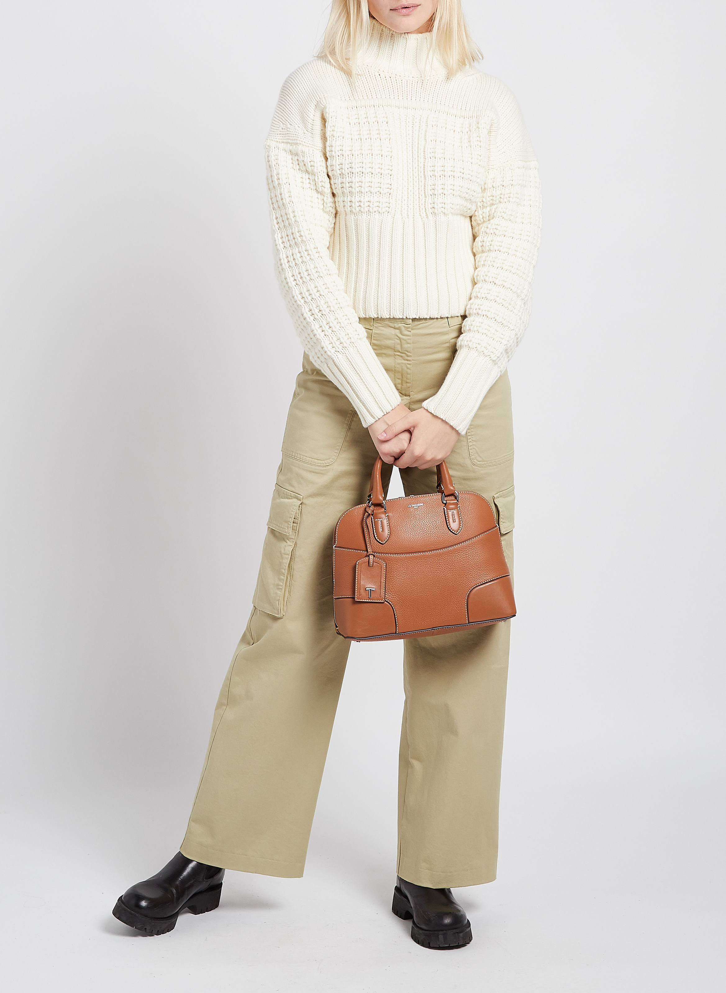 Bugatti-Tasche aus genarbtem Leder LE TANNEUR Braun