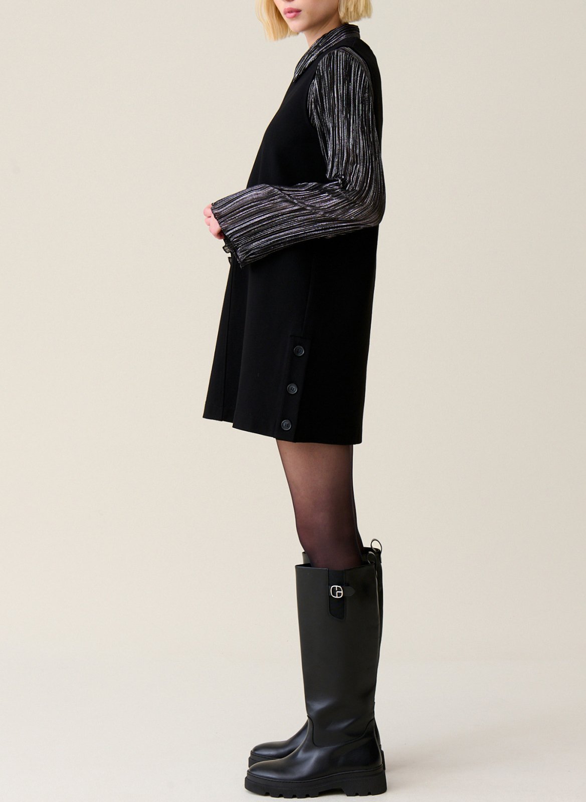 Robe courte sans manches CLAUDIE PIERLOT Noir