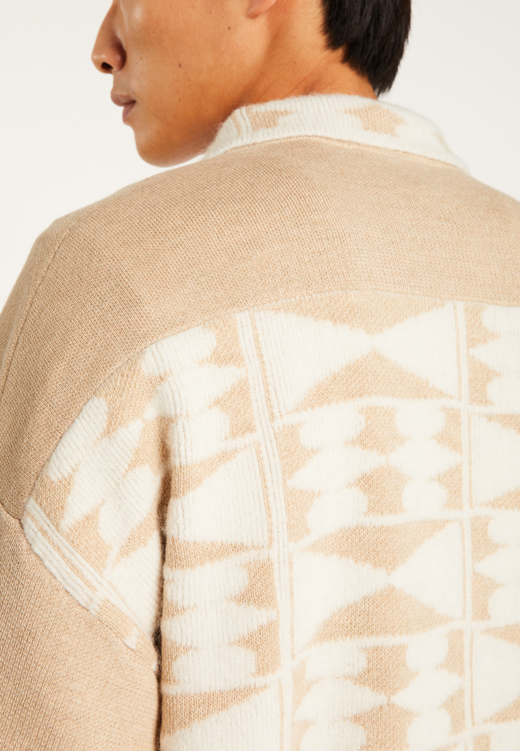 Alpaca and merino wool jacket MAISON MONTAGUT Beige