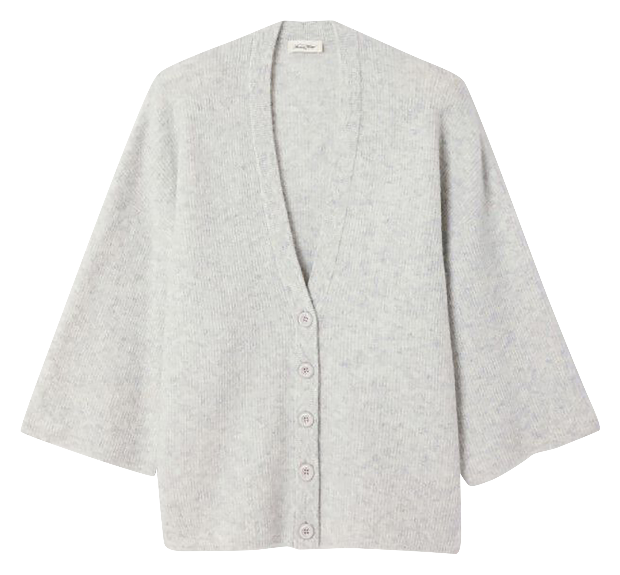 Oversize Rundhalsausschnitt-Strickweste AMERICAN VINTAGE Grau