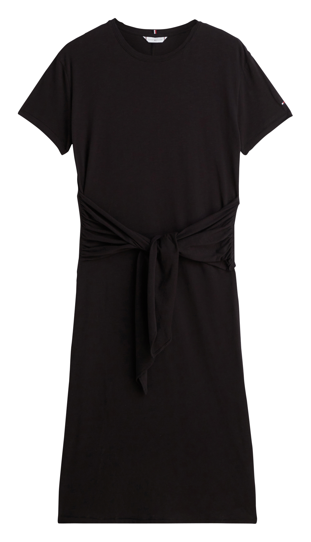 Organic cotton dress with broderie anglaise TOMMY HILFIGER Black