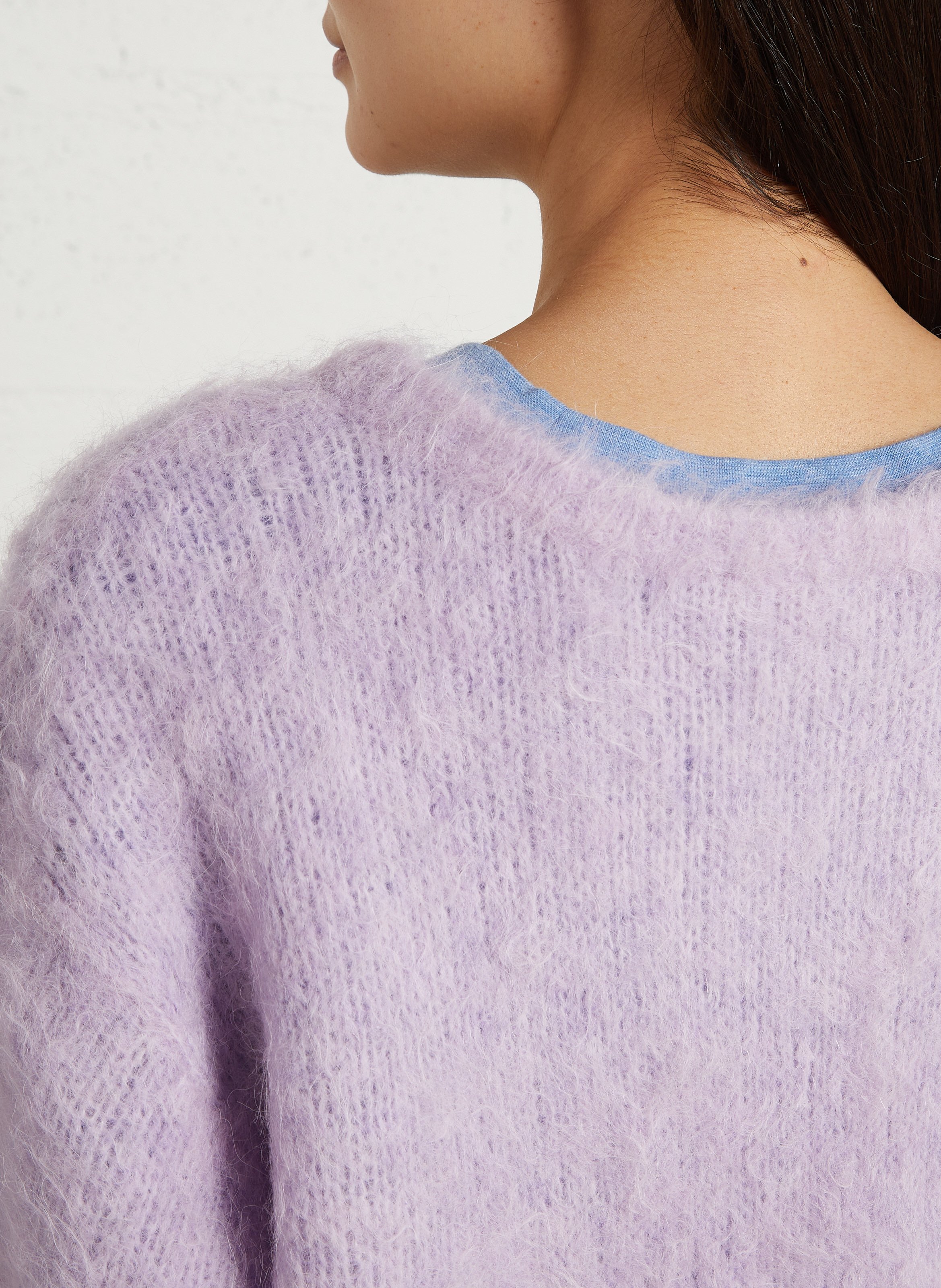 Oversized trui met ronde hals, wolblend AMERICAN VINTAGE Roze