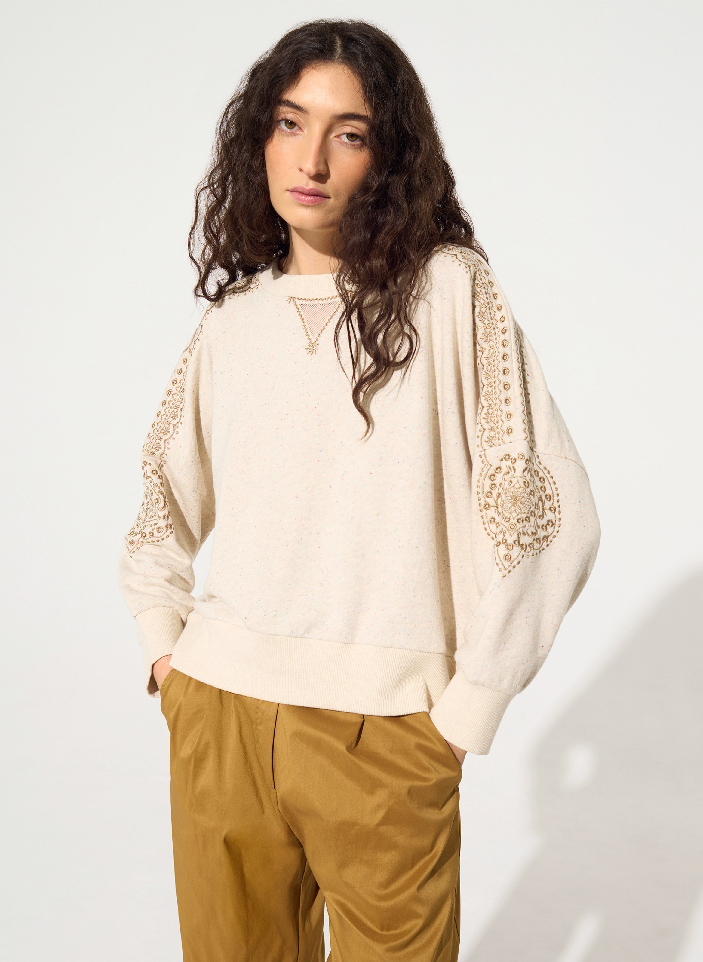 High-neck sweater COTELAC White