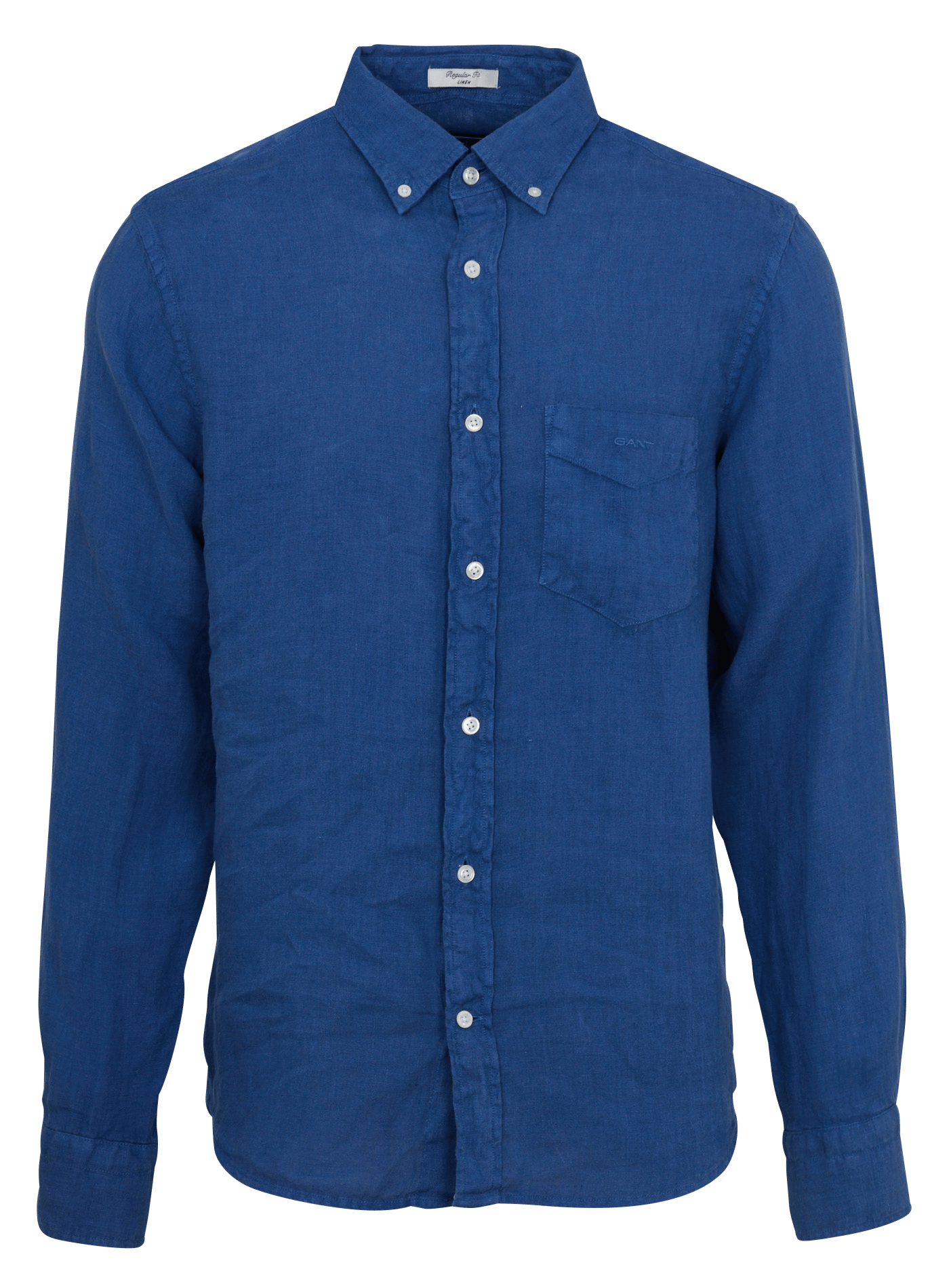 Recht, linnen overhemd met klassieke kraag GANT Blauw