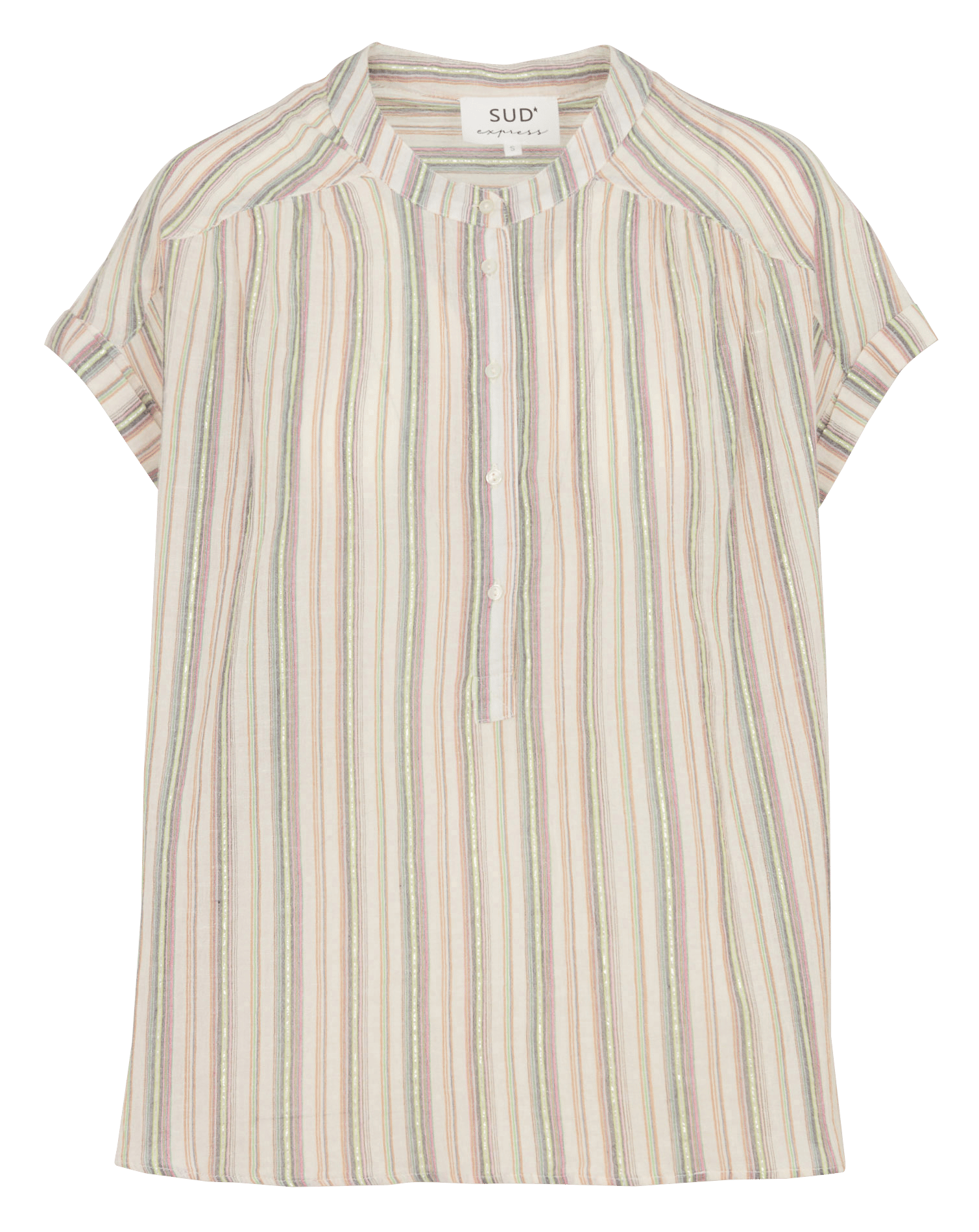 Rundhalsausschnitt gestreiftes Top SUD EXPRESS Mehrfarbig