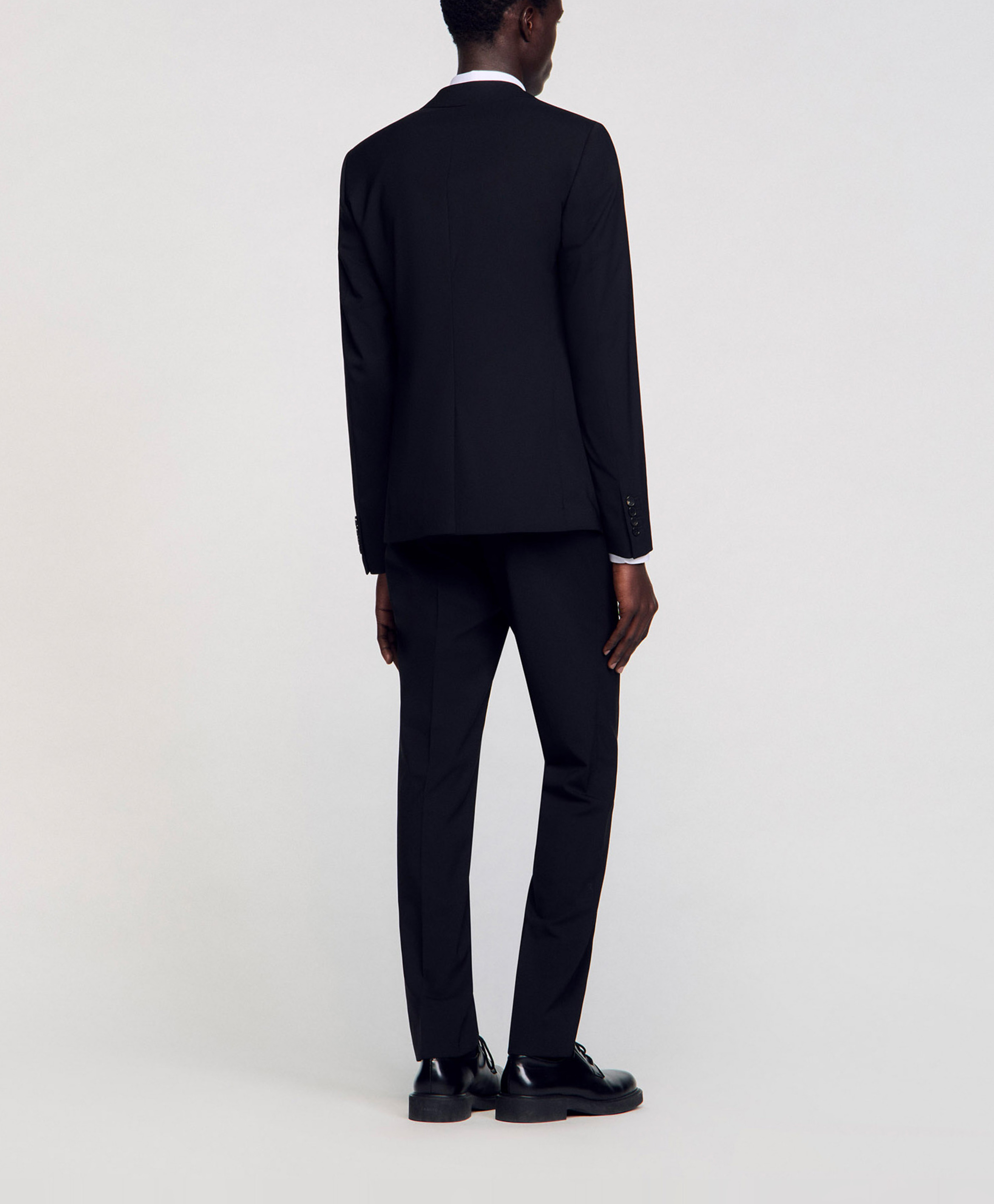 Veste de tailleur en laine mélangée  SANDRO Noir