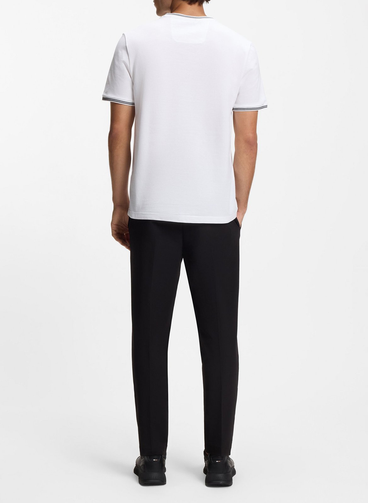 Basic cotton-mix T-shirt BOSS White